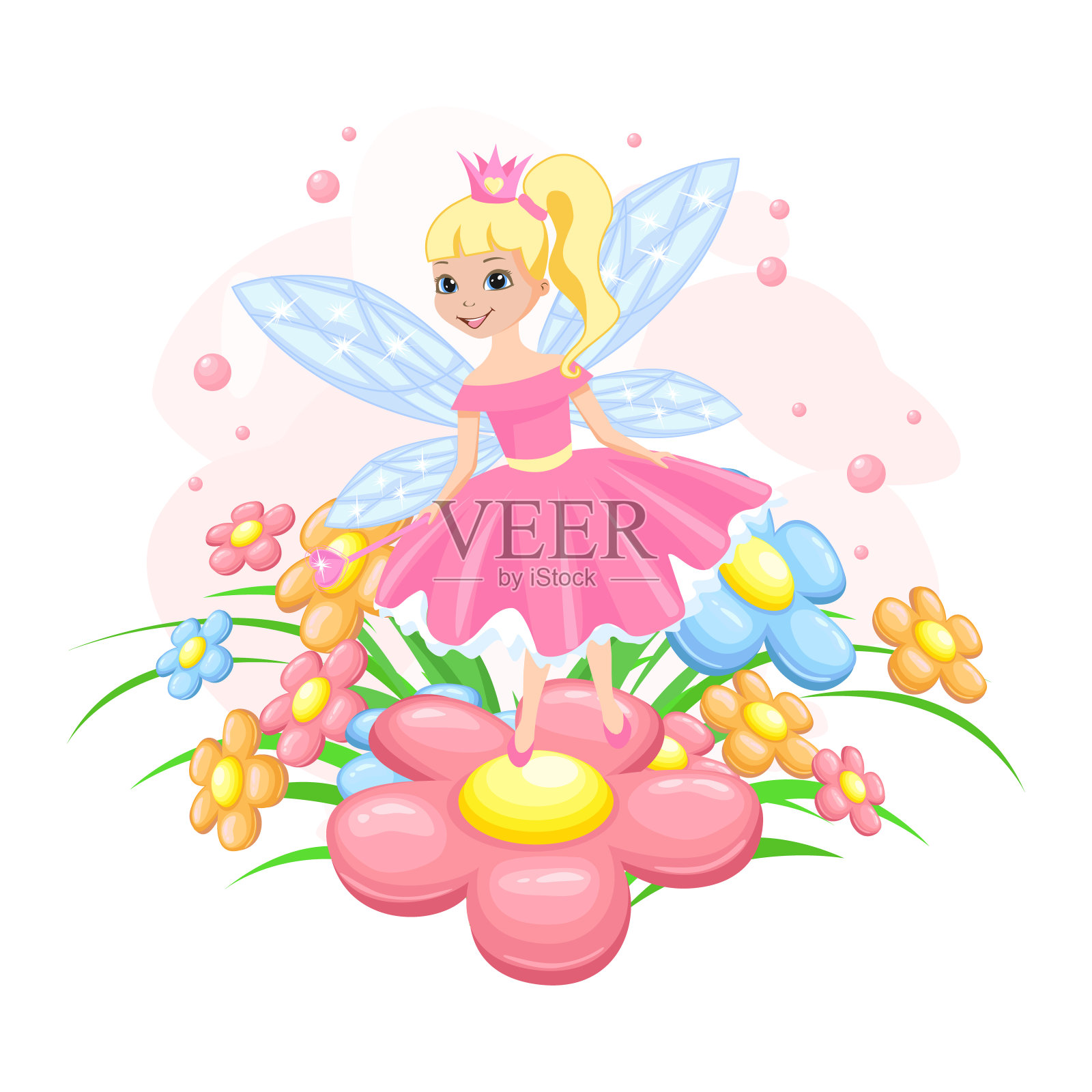 美丽的公主插画图片素材