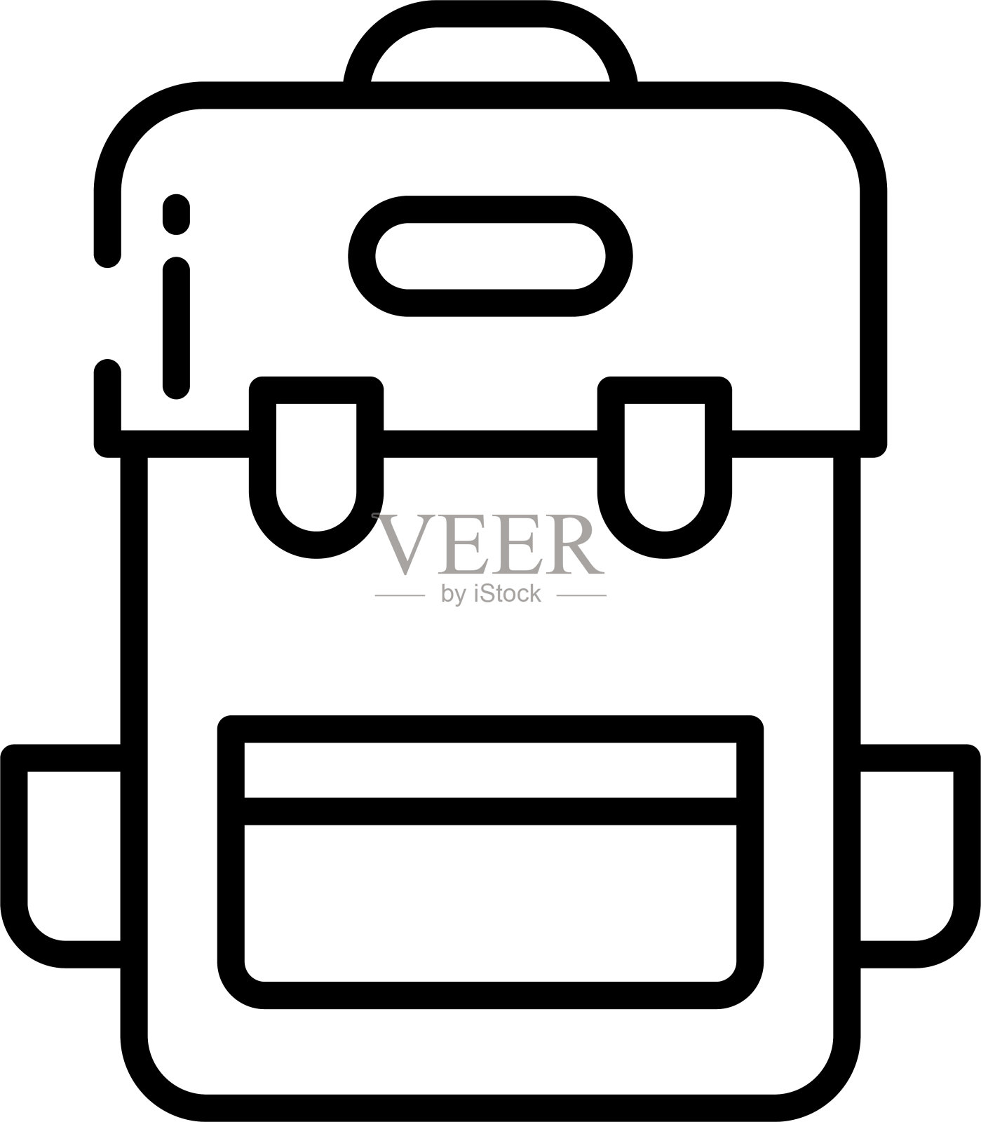 背包轮廓矢量插图插画图片素材