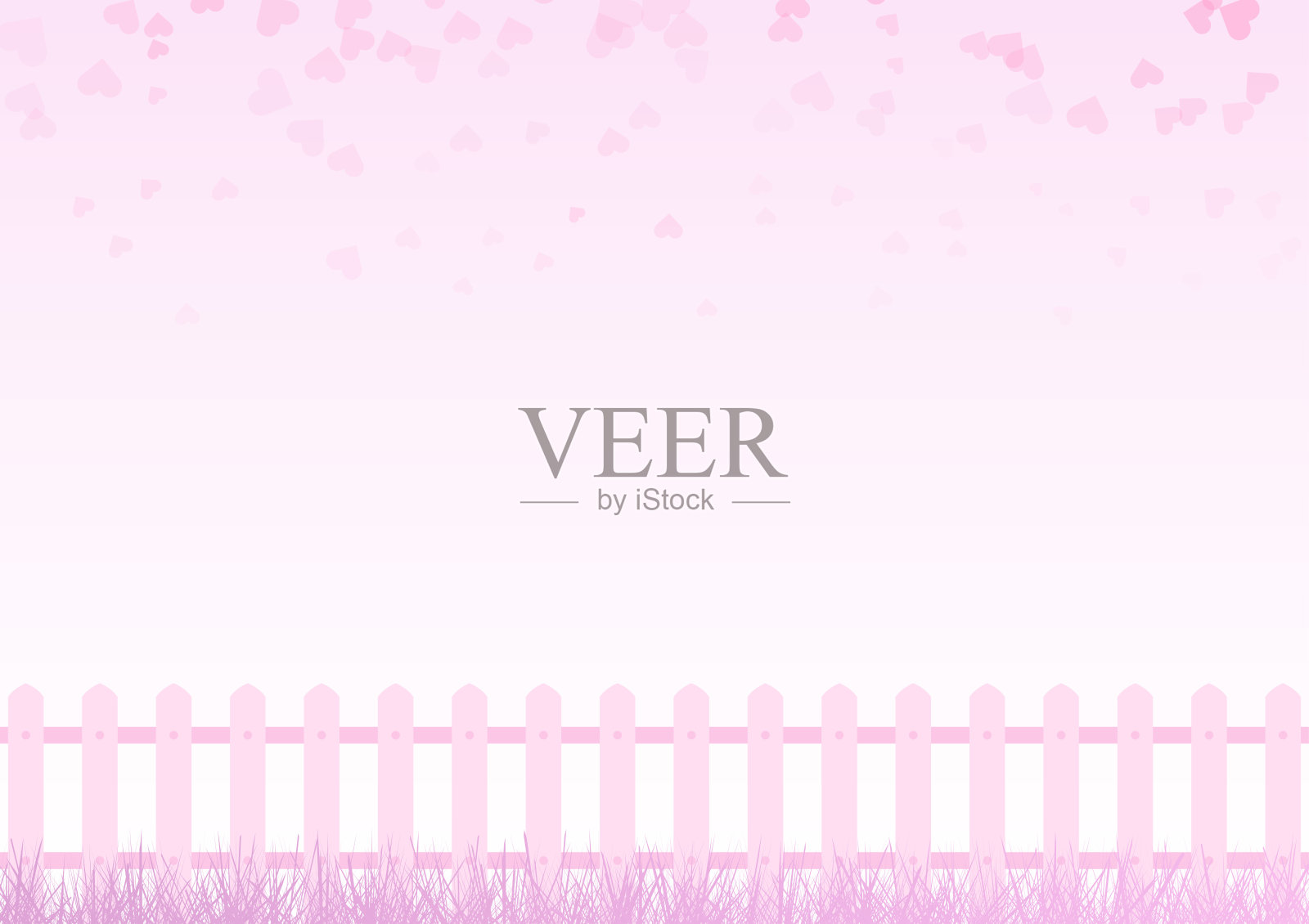 粉红色情人节背景。插画图片素材