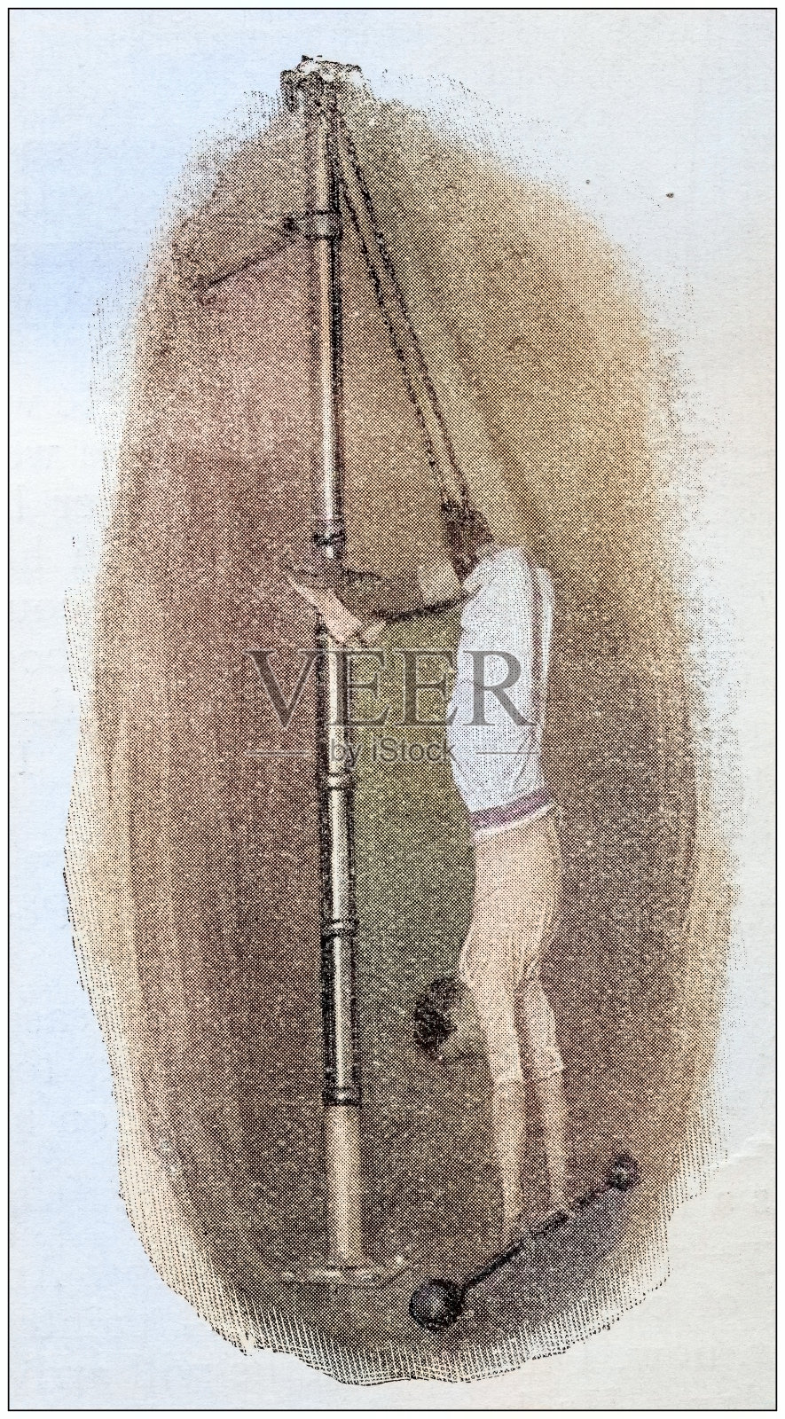 古董照片:运动插画图片素材