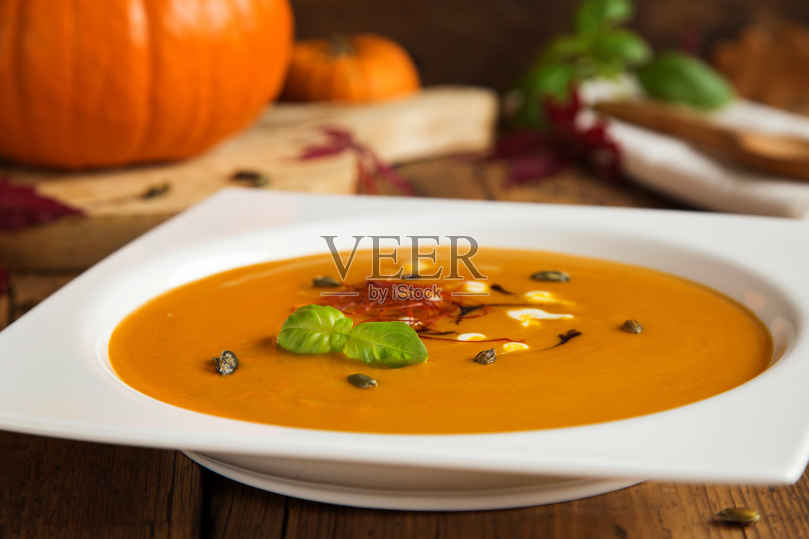 鲜南瓜汤照片摄影图片