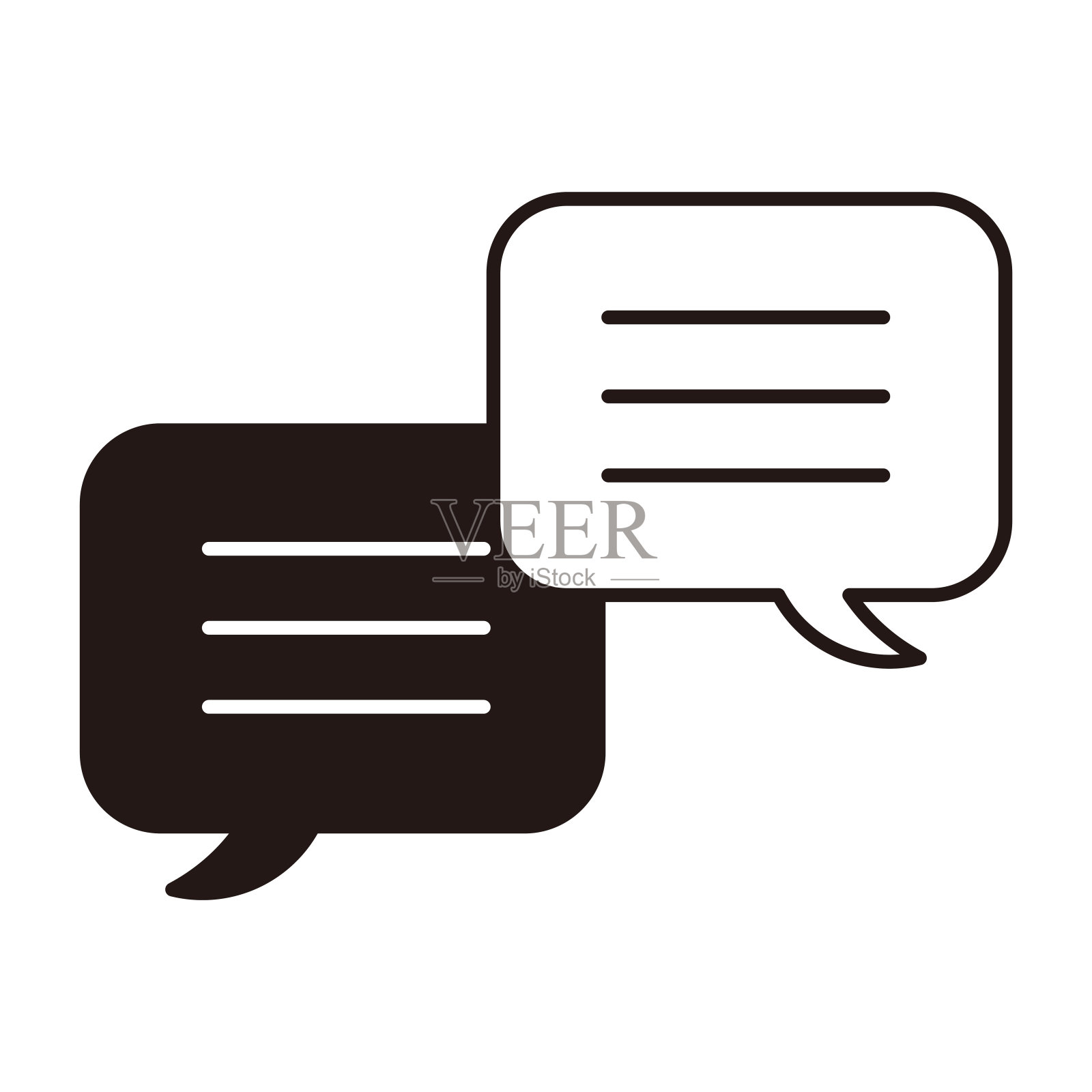 说明一个简单的语音气泡插画图片素材