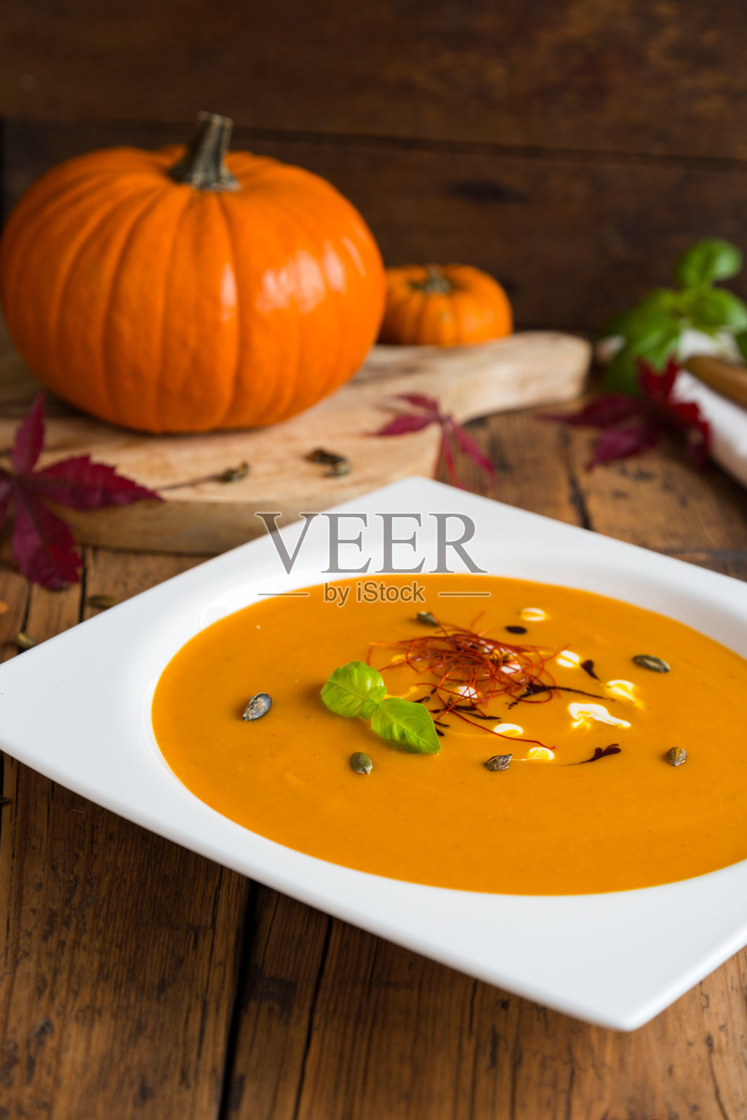 鲜南瓜汤照片摄影图片