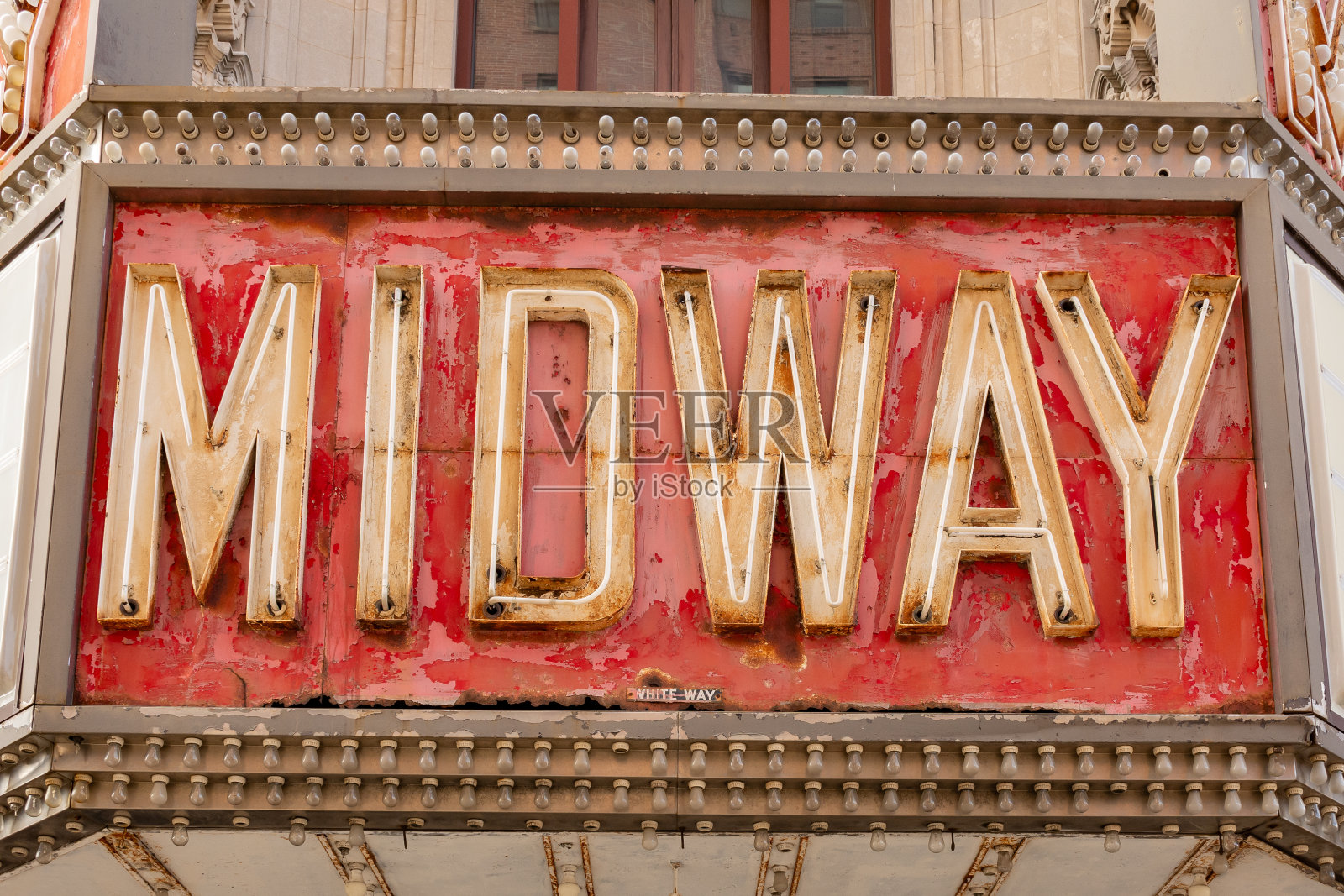 老式中途岛剧院招牌照片摄影图片