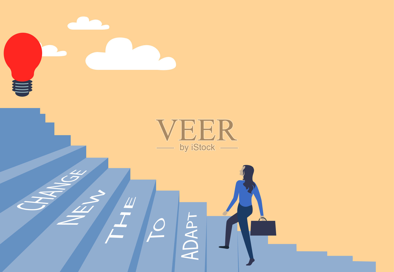 适应新的变化插画图片素材