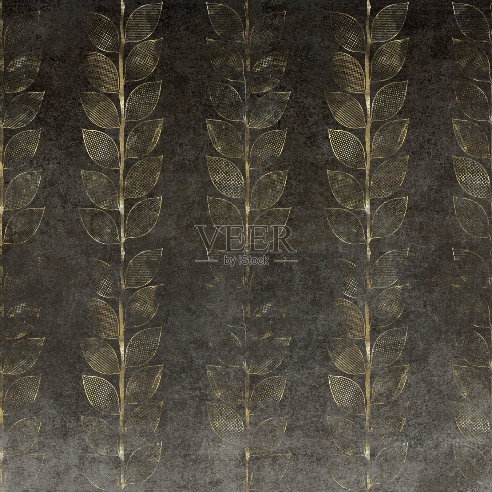 无缝叶纹插画图片素材