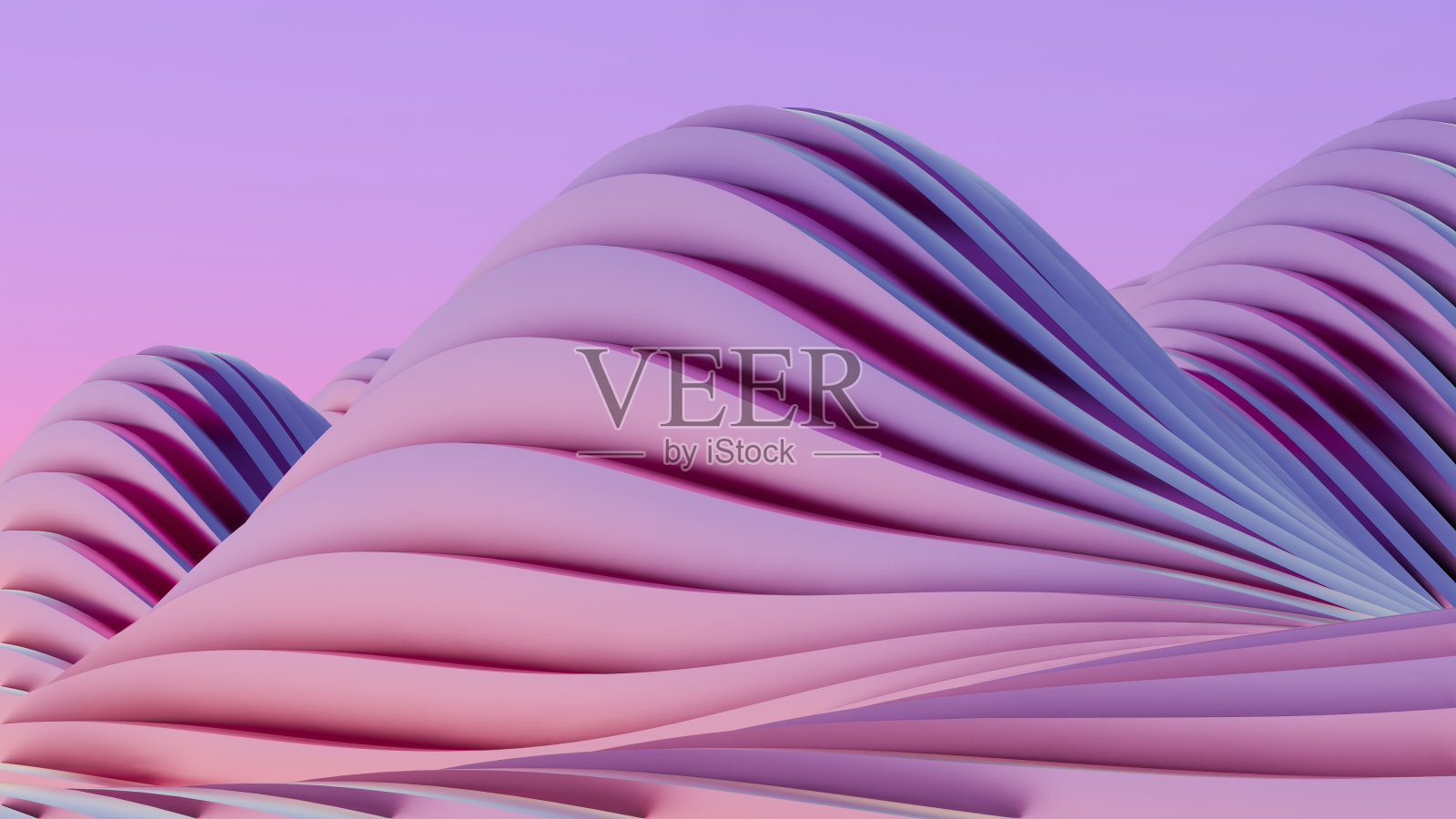 这个景观图像以极简主义的设计为特色，复古波浪与太阳，融合了现代美学和怀旧元素。照片摄影图片