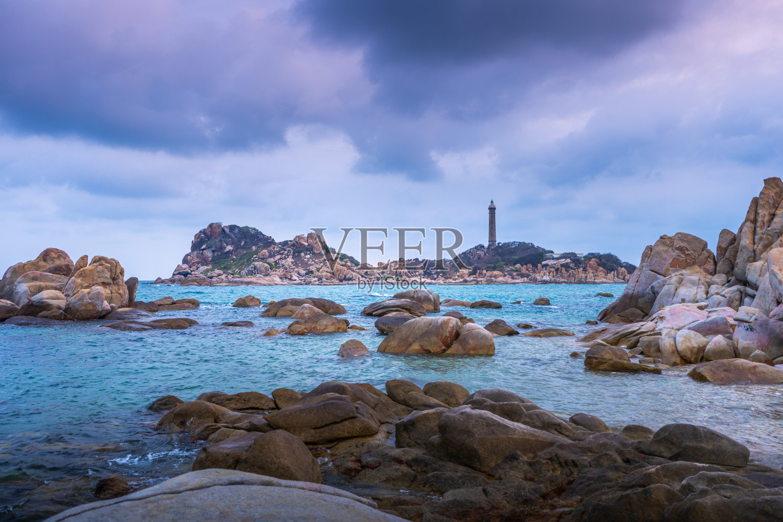 越南，平顺，潘铁，美奈的Ke Ga海滩。柯加角或灯塔是游客最喜欢的目的地，平顺省拉吉。照片摄影图片