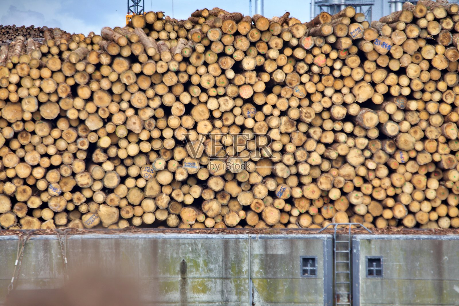 巨大的木材堆照片摄影图片