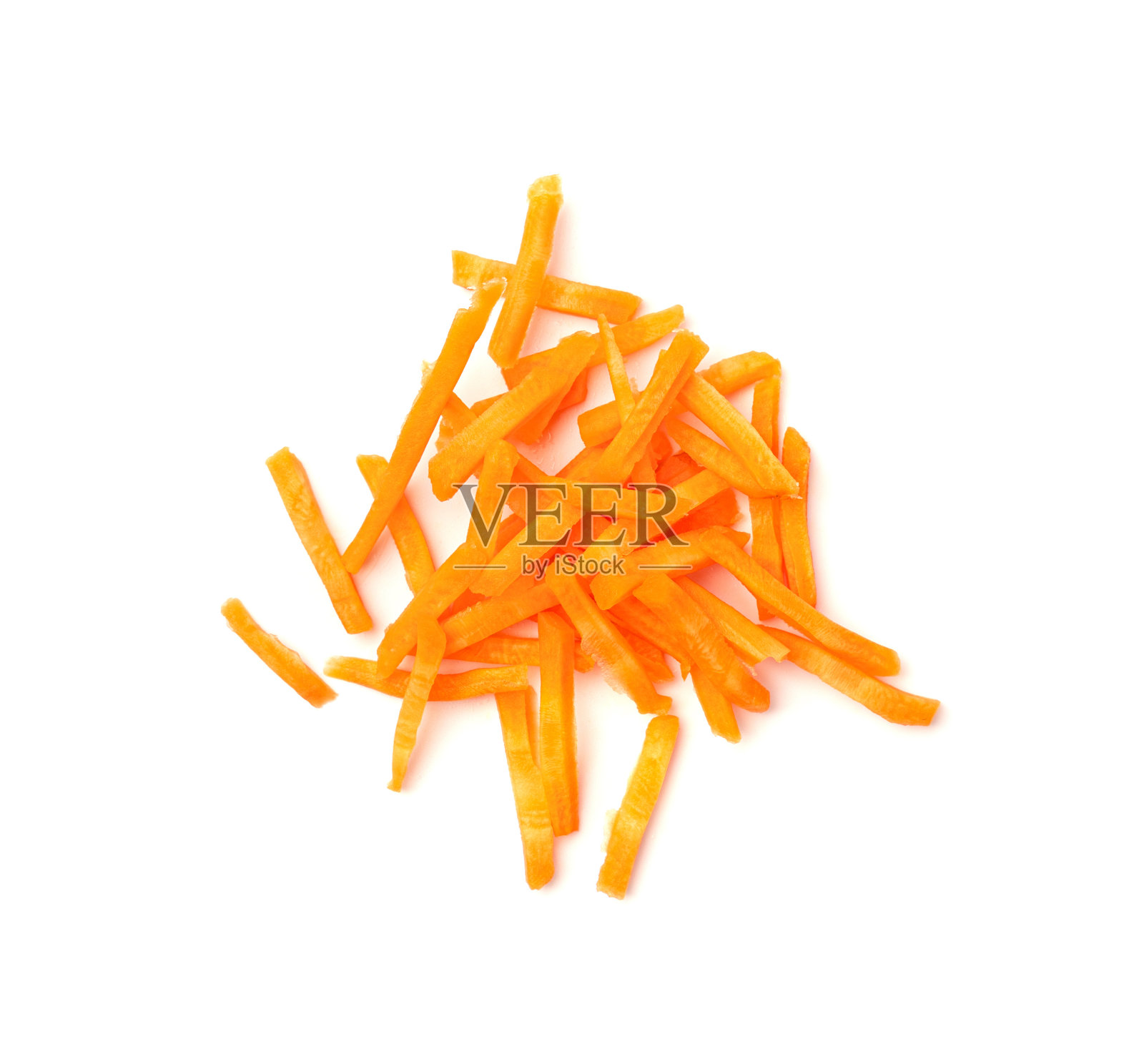 新鲜胡萝卜丁，生胡萝卜丁特写，切碎的橙根蔬菜，胡萝卜丁照片摄影图片