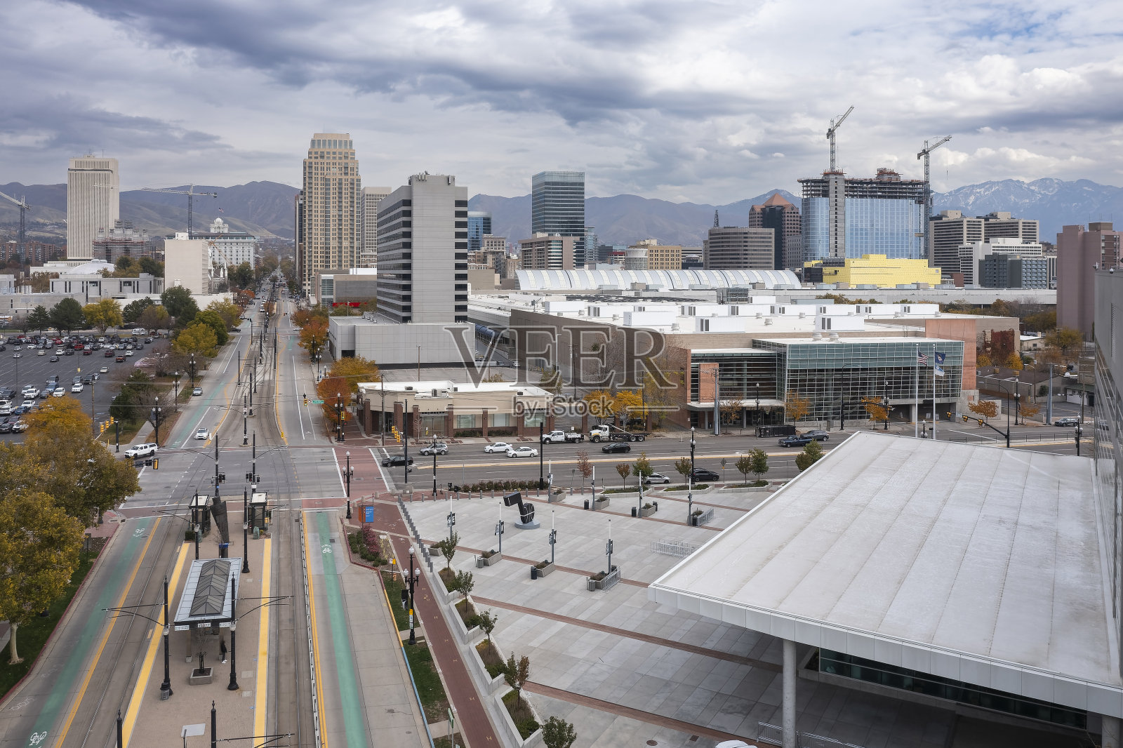 盐湖城市区照片摄影图片