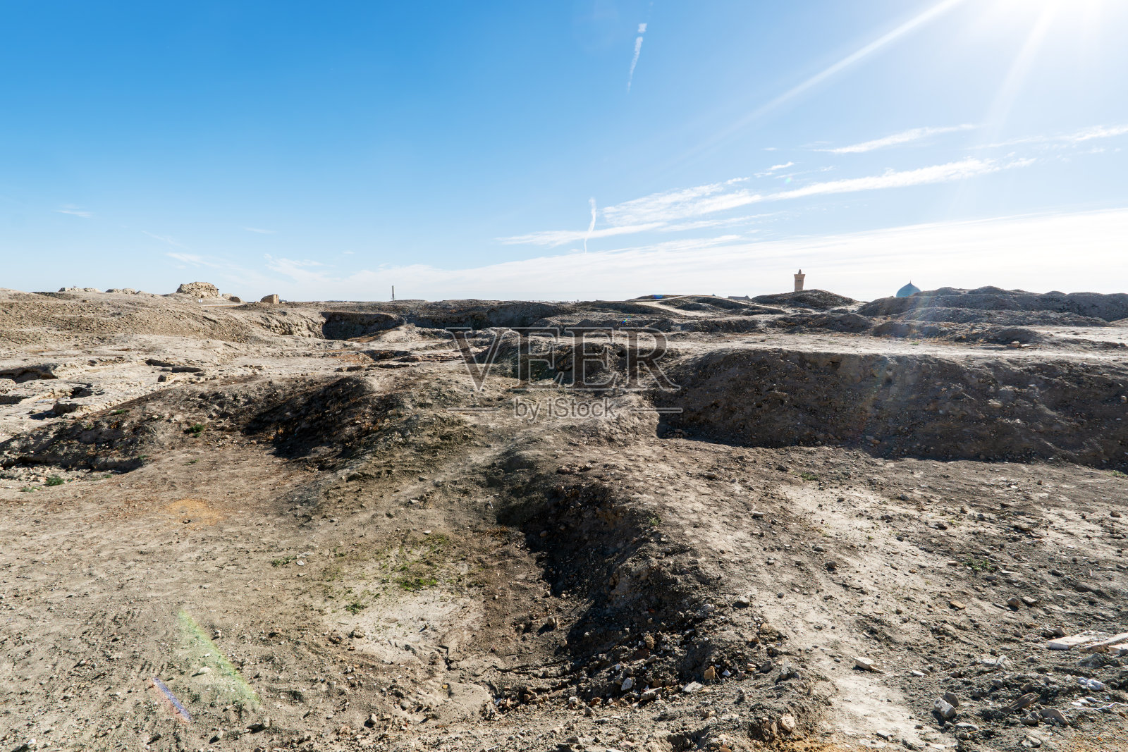 布哈拉方舟城堡内部的考古发掘，这是一座位于乌兹别克斯坦布哈拉市的古老堡垒照片摄影图片