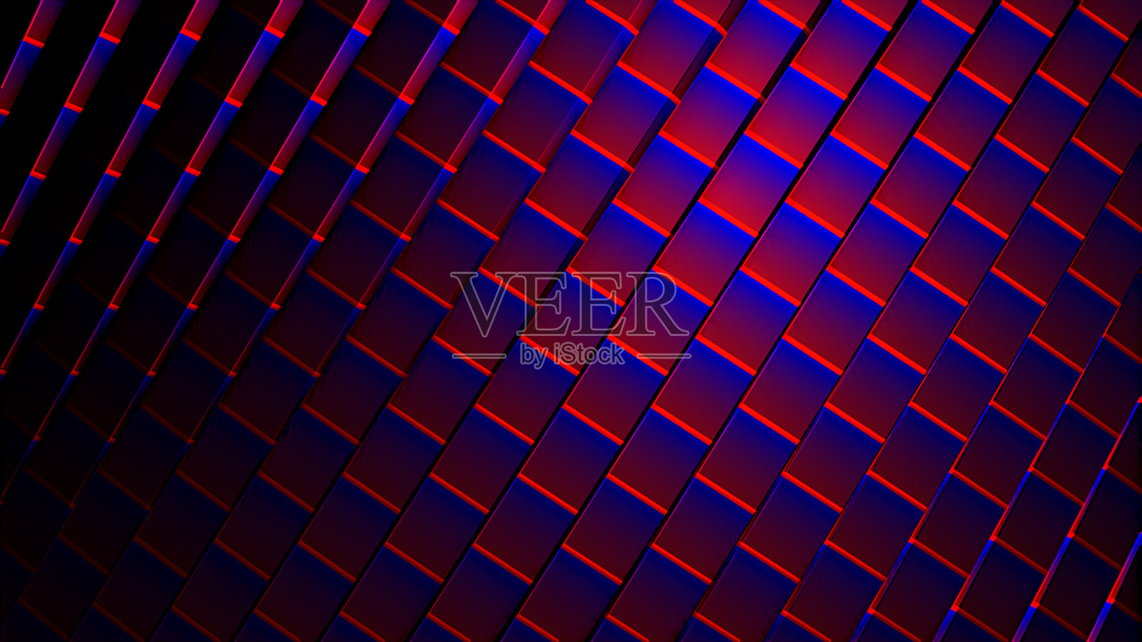 时尚的3D抽象动画颜色波浪平滑墙。概念多色液体图案。紫蓝色波浪反射表面宏。时髦的彩色流体抽象流。美丽的渐变纹理照片摄影图片