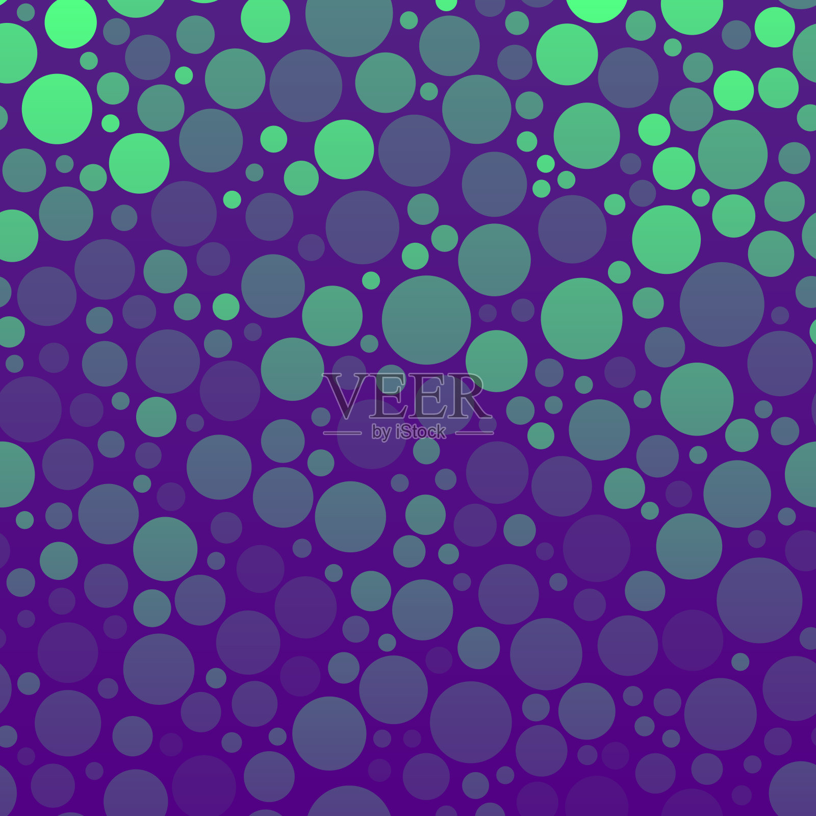 抽象几何背景与绿色梯度圆插画图片素材