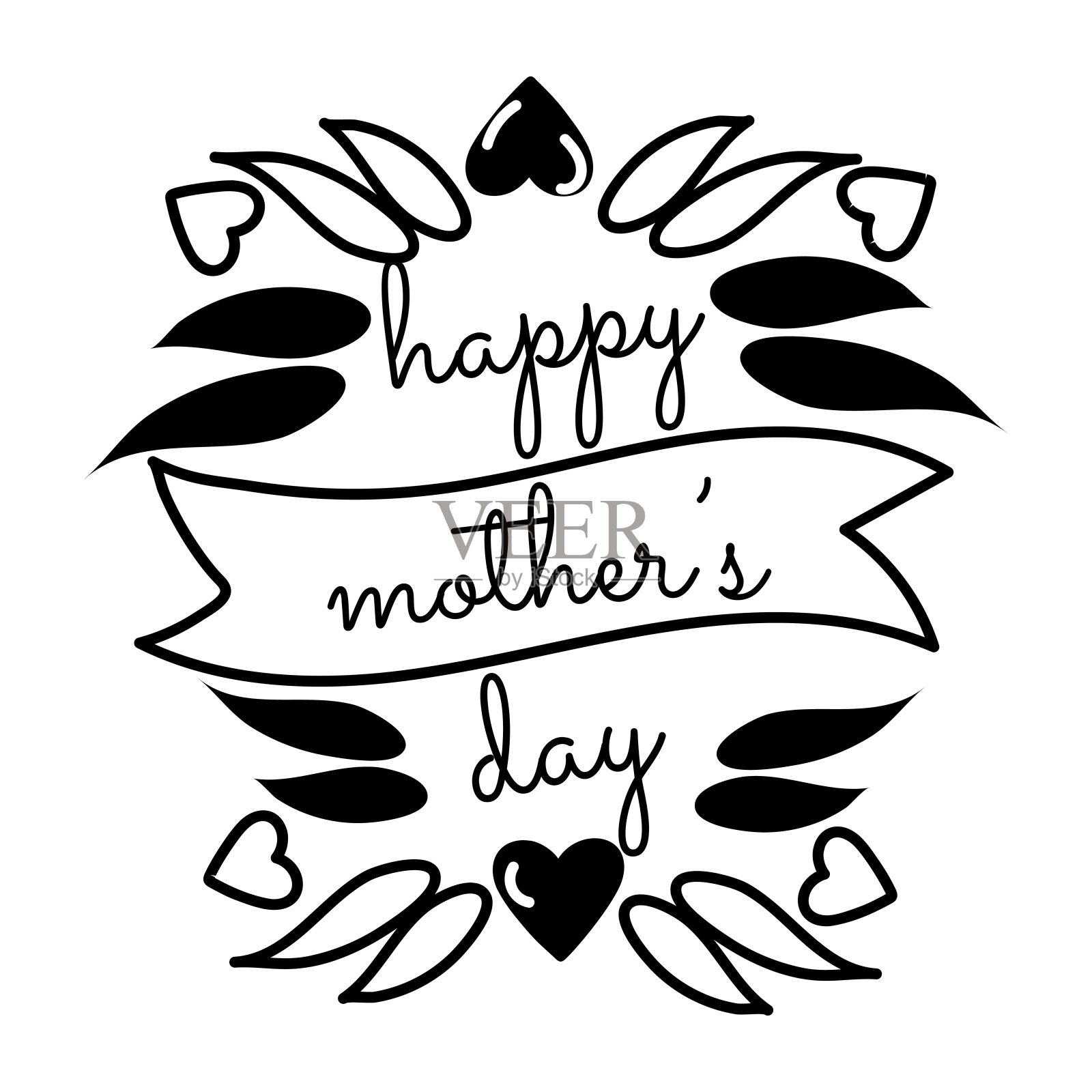 母亲节装饰插画图片素材