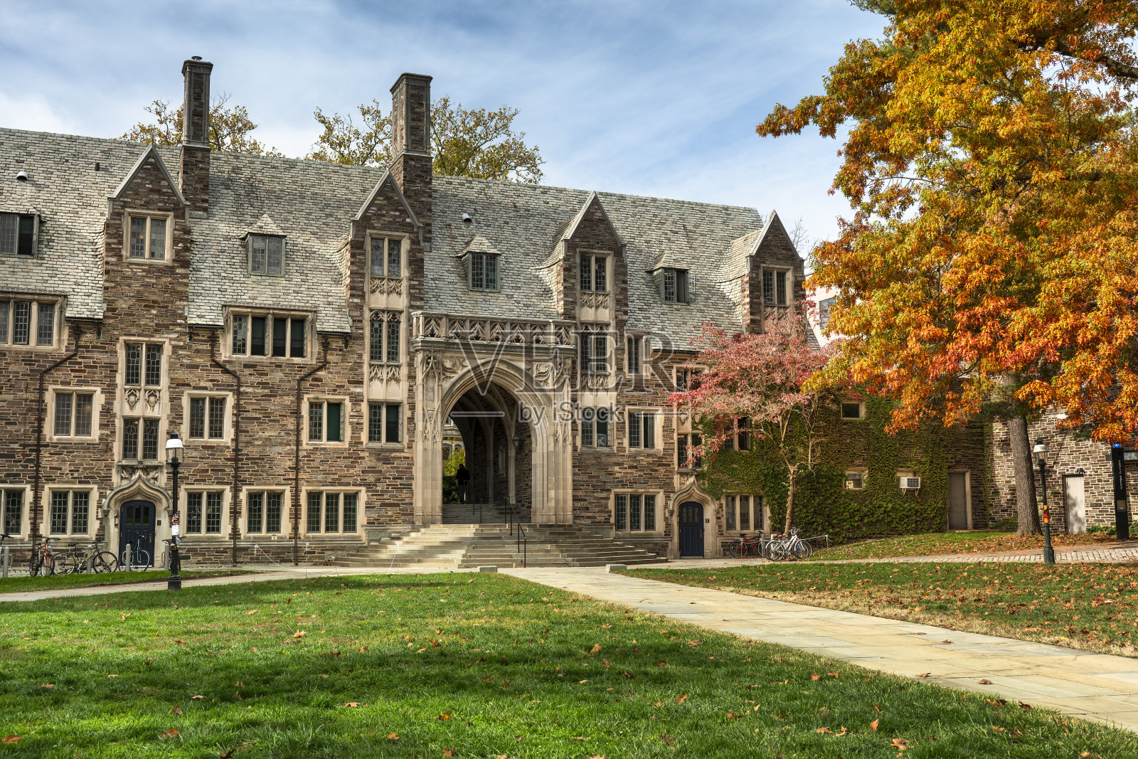 普林斯顿大学新泽西布莱尔拱门位于常春藤盟校校园内照片摄影图片