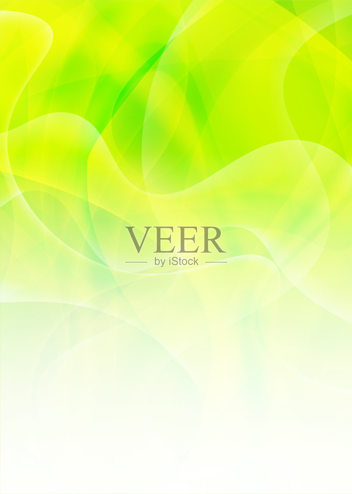 绿色形象。阳光透过新鲜的绿色植物的背景图像。插画图片素材