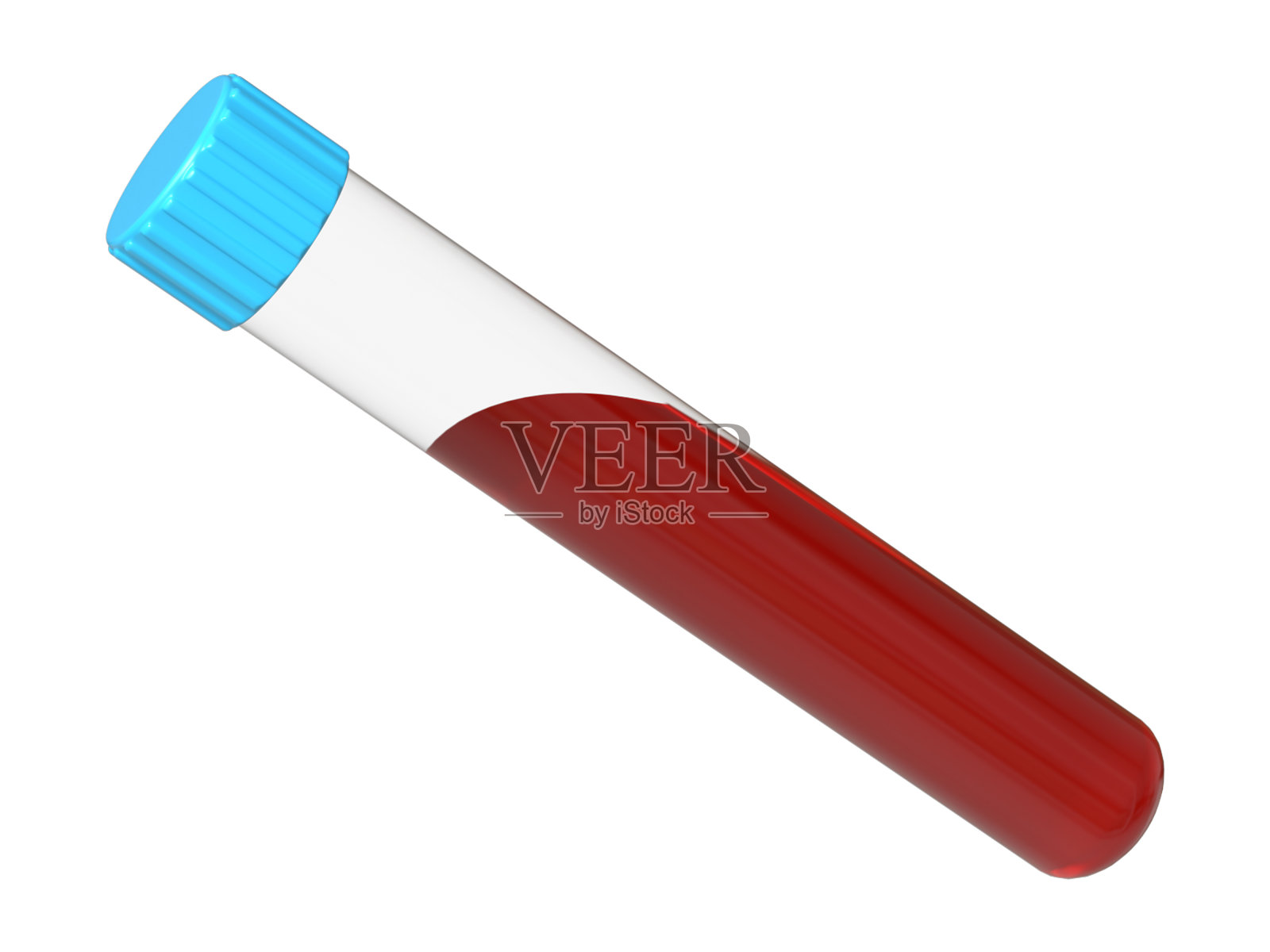 3D逼真医学测试血样管渲染，照片摄影图片