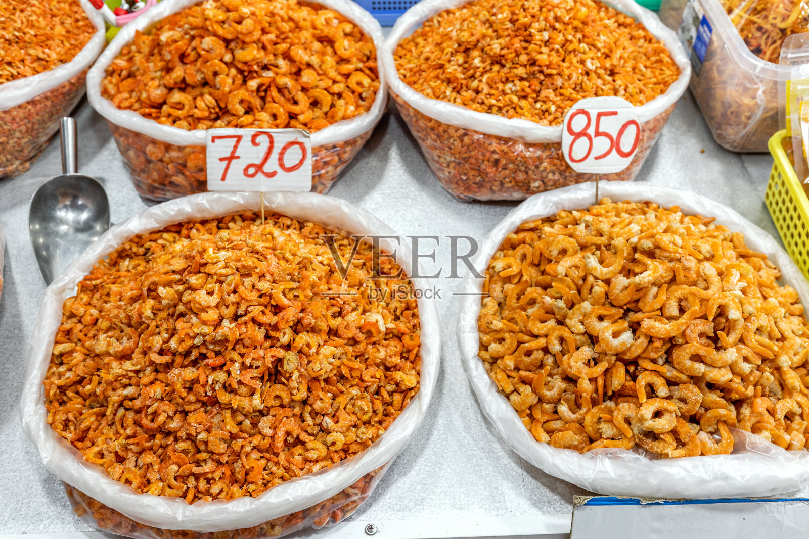 富国岛市场的虾仁照片摄影图片