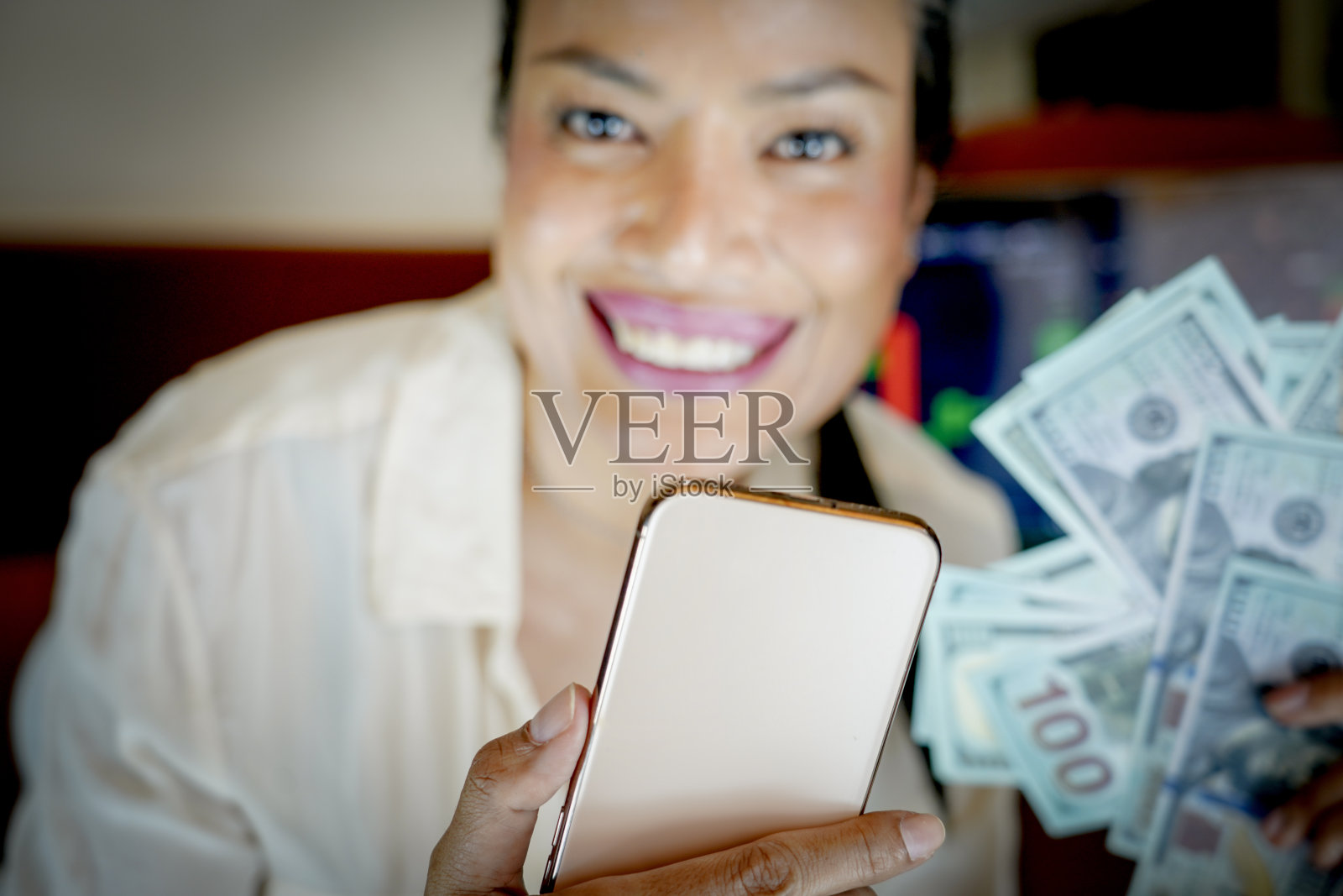 家庭主妇在家做加密货币投资者交易照片摄影图片