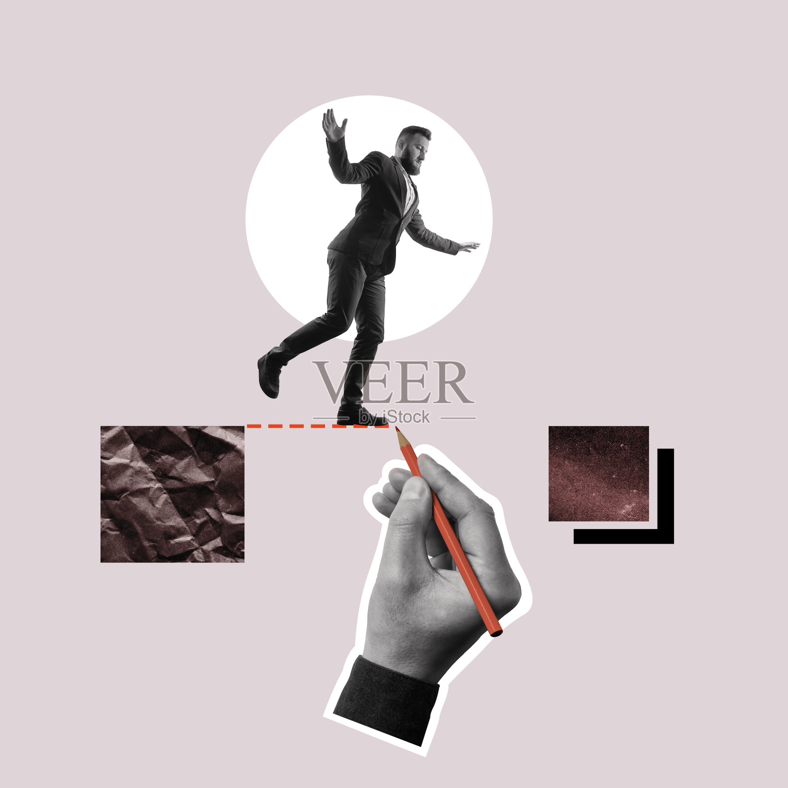 风险与商业援助。的概念。照片摄影图片