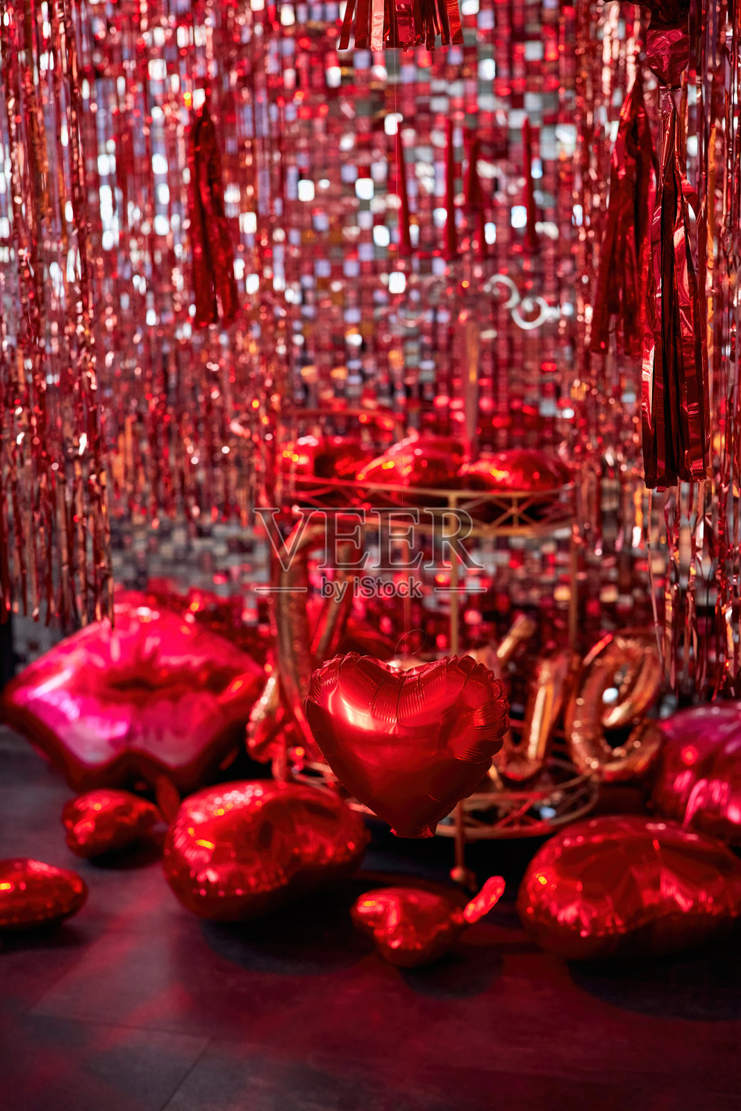 情人节约会房间装饰照片摄影图片