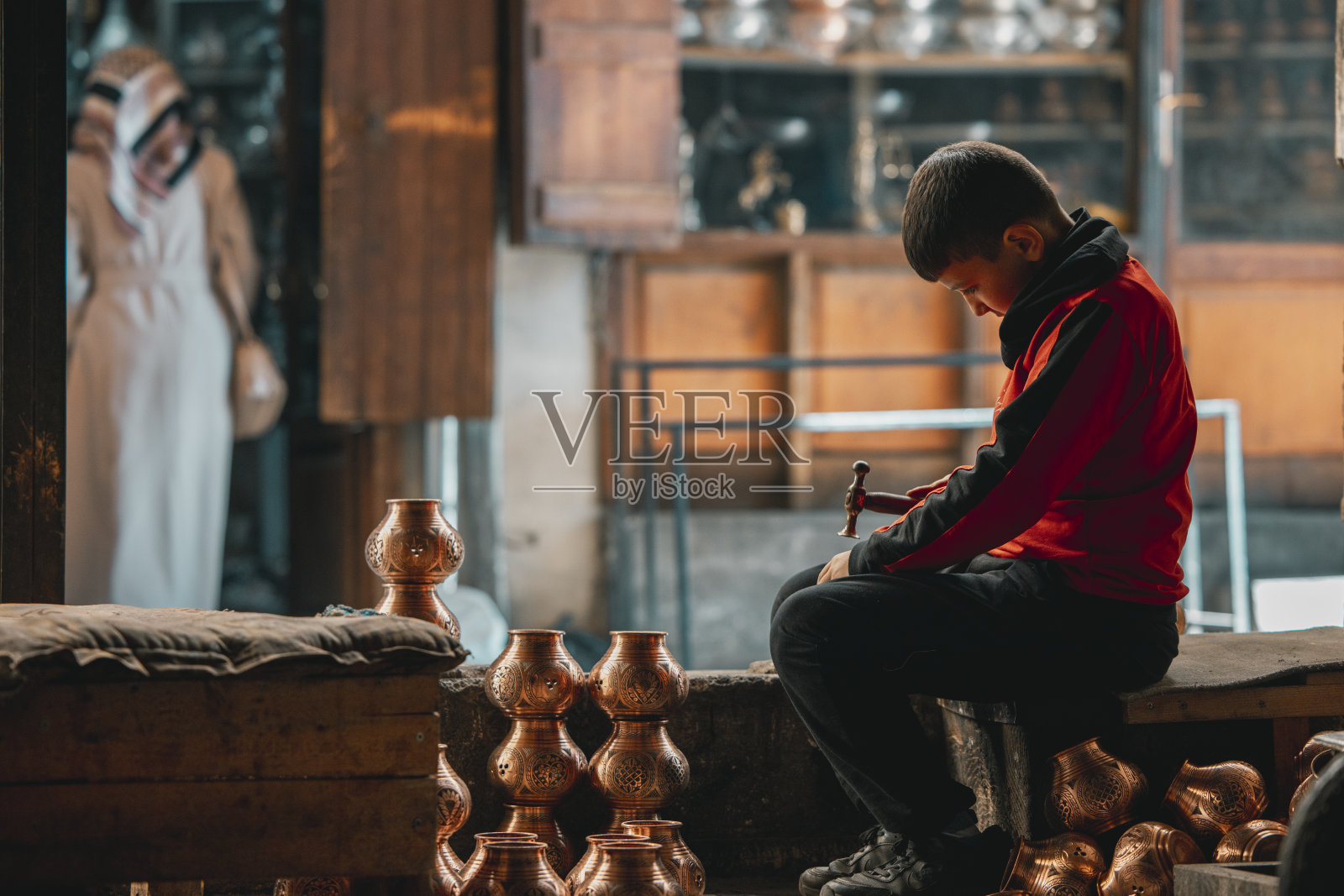 加济安泰普铜匠集市照片摄影图片