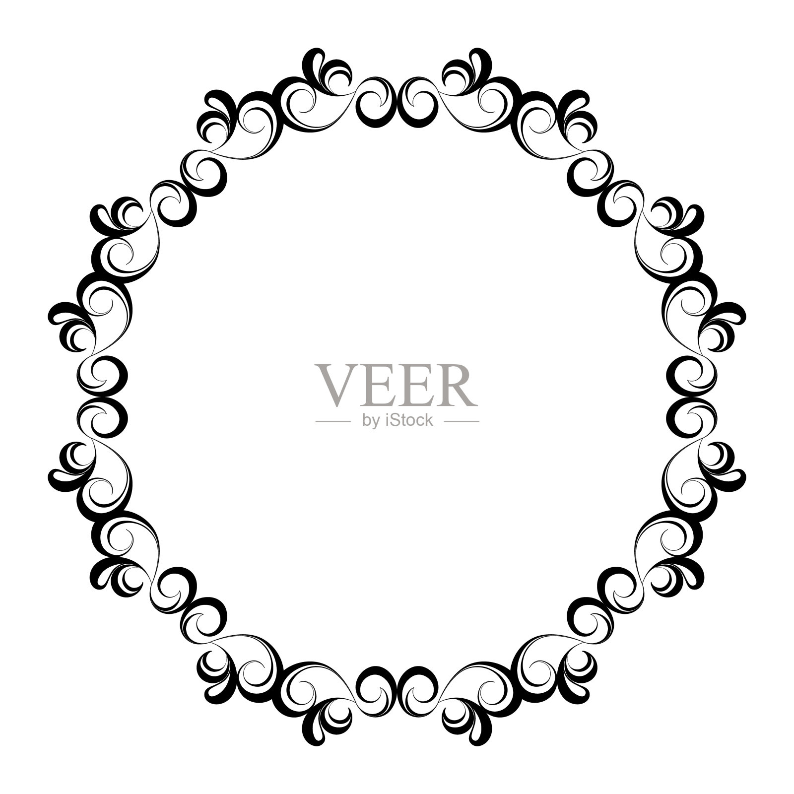 矢量帧黑色在一个白色的背景插画图片素材