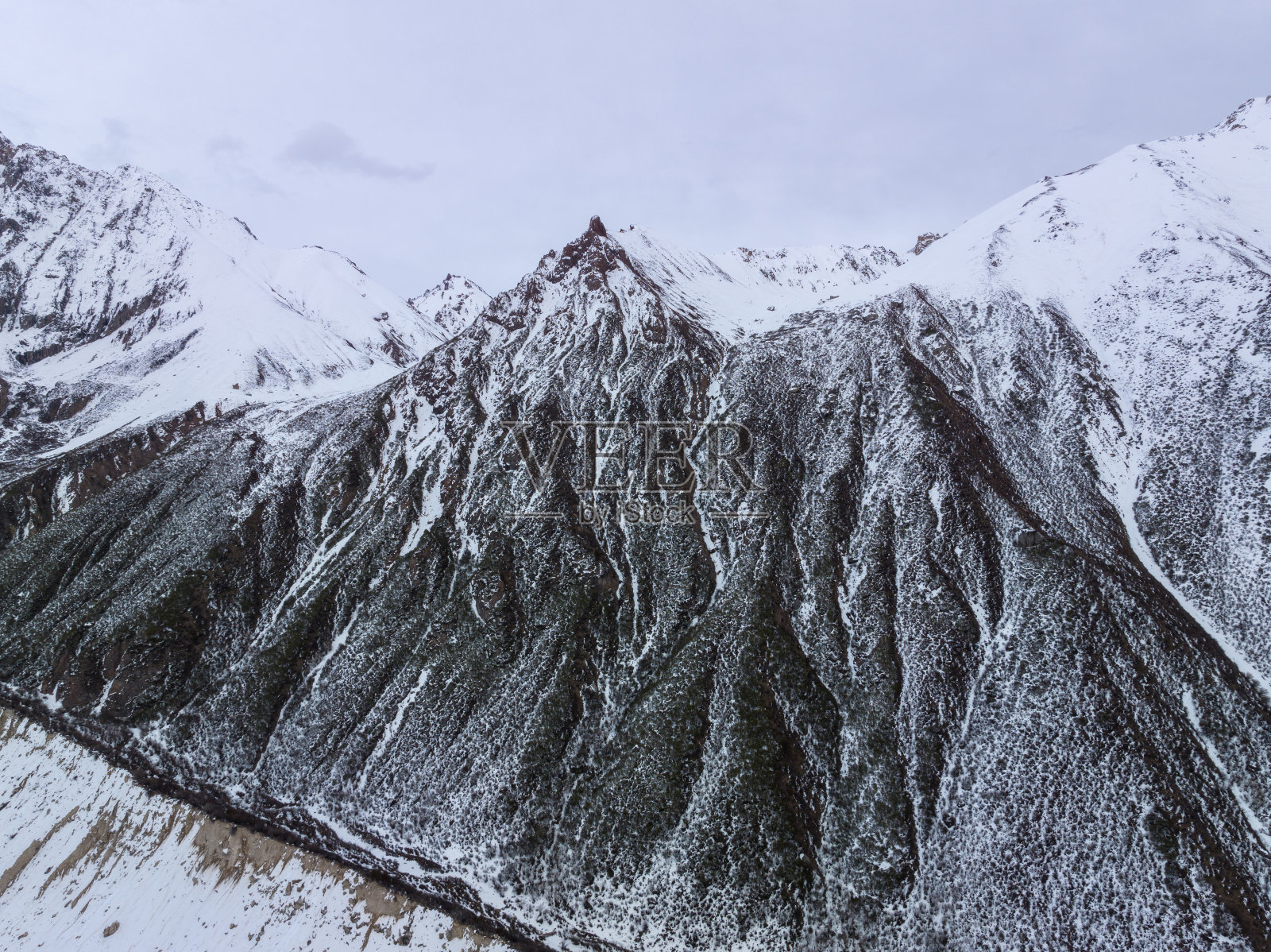 中国西藏的高空鸟瞰图照片摄影图片