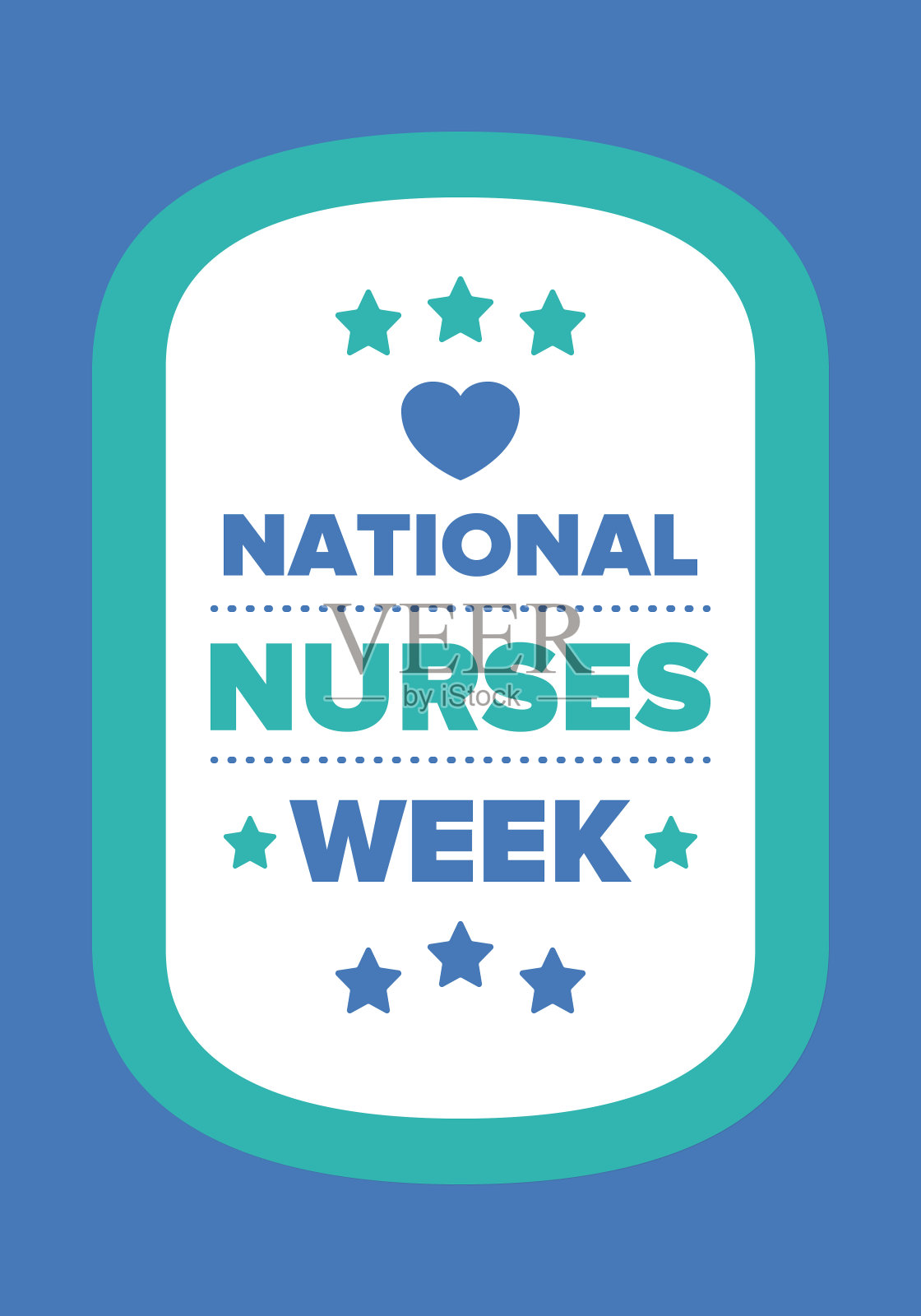 全国护士周。谢谢护士们。医疗保健理念。抗击病毒和疾病的战士。为了向医生们致敬。这是美国一年一度的节日。矢量插图海报插画图片素材