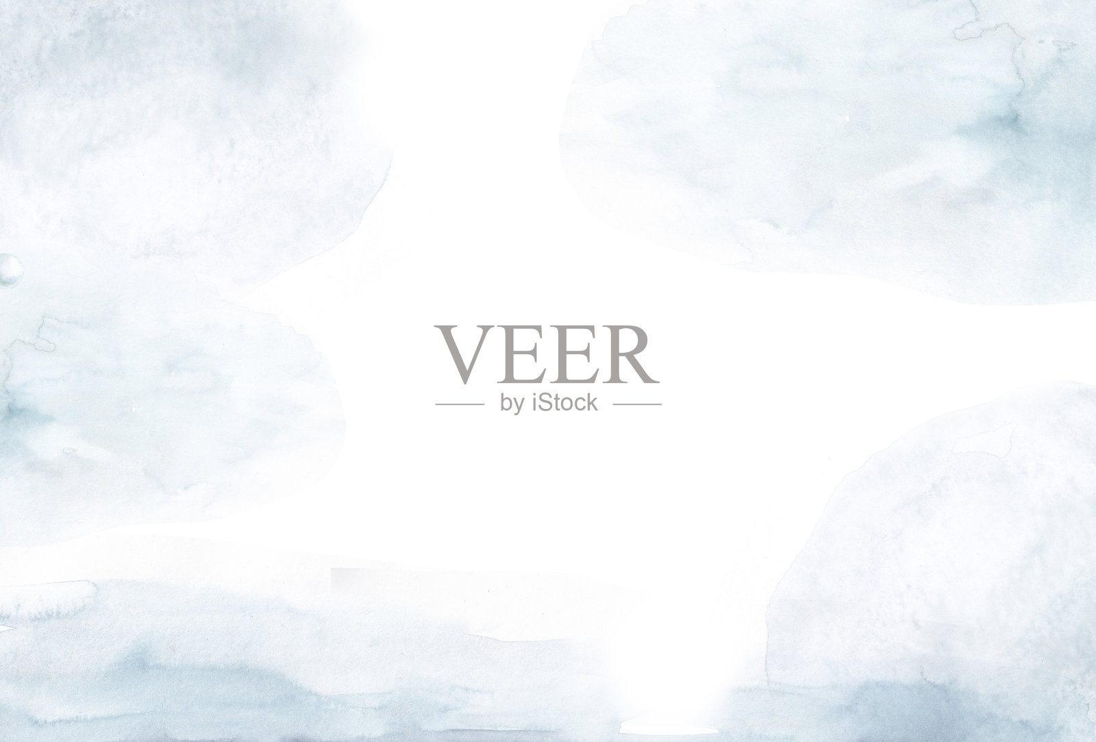 手绘水彩天空和云彩，抽象水彩背景，海洋大海插图插画图片素材