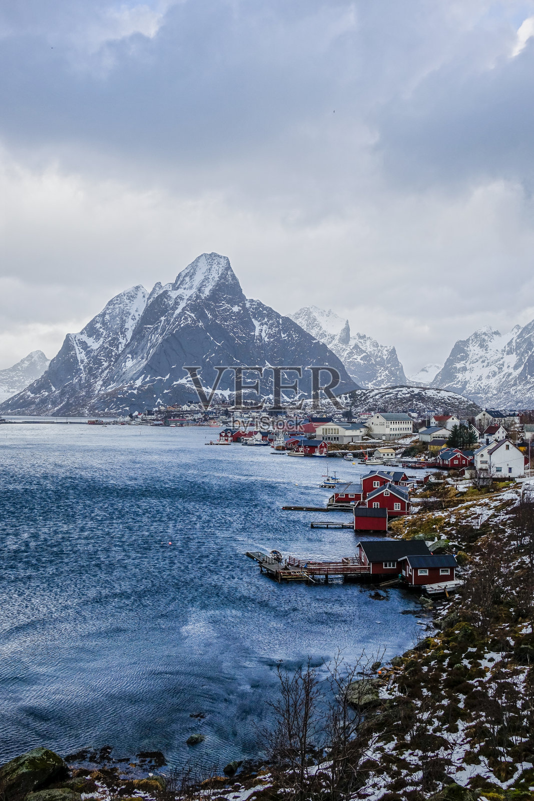 冬天，挪威罗弗敦照片摄影图片