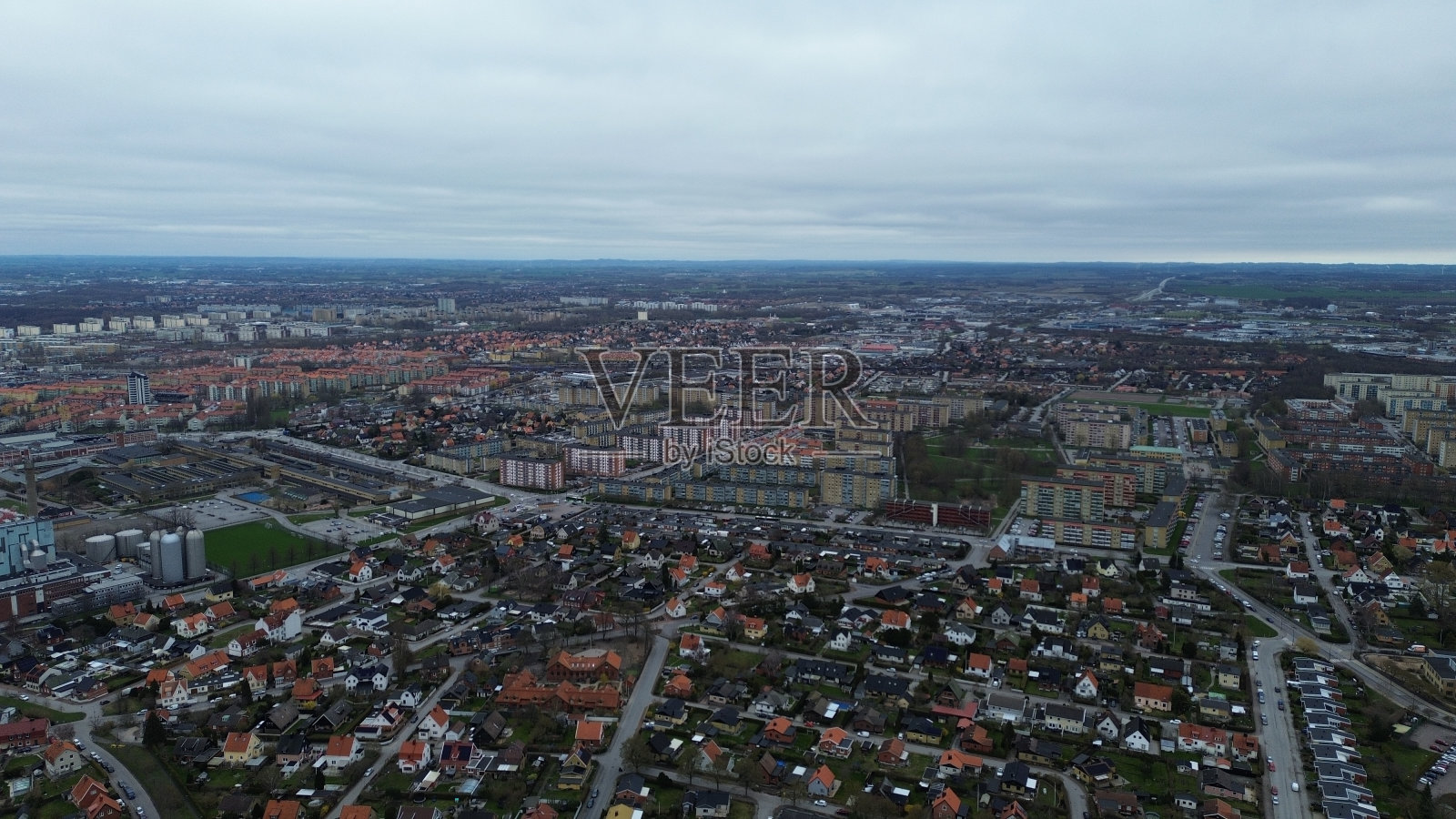 城市视野:城市景观的鸟瞰图照片摄影图片