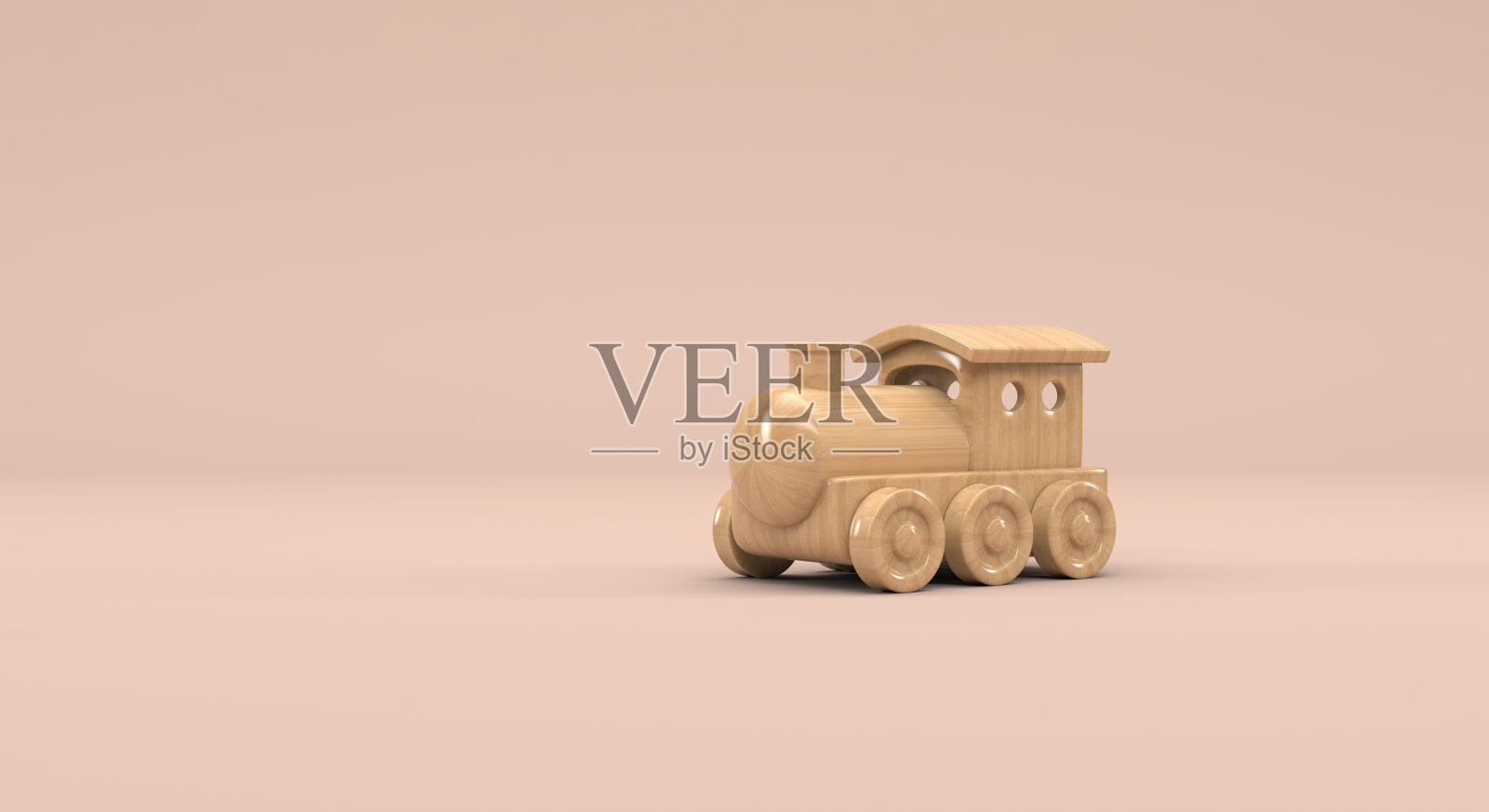 火车，木制火车，玩具火车，儿童玩具，机车，木制机车(3d插图)照片摄影图片