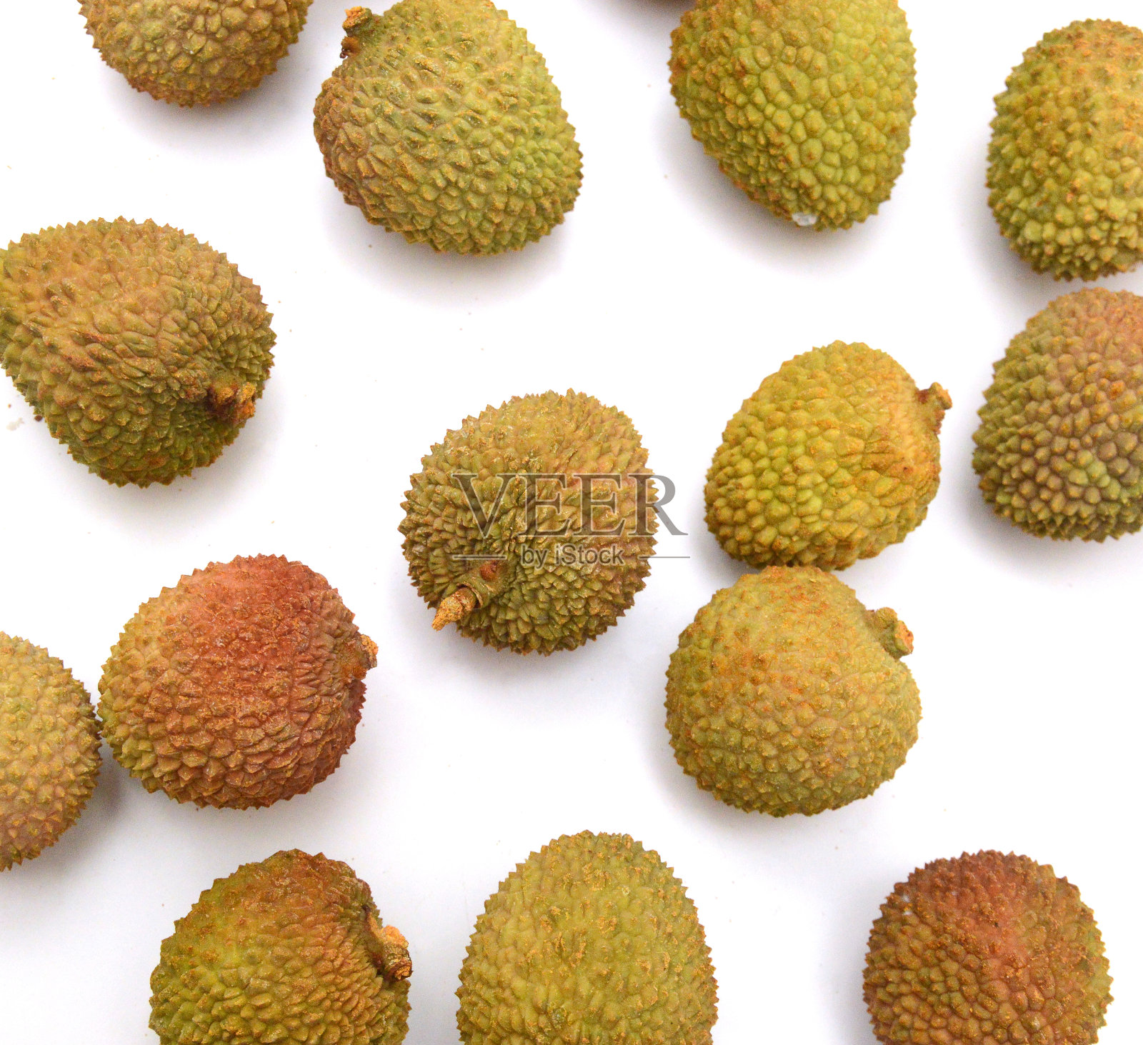 荔枝孤立在白色的背景上。照片摄影图片