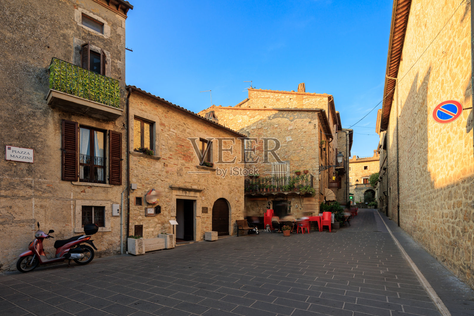 翁布里亚的拉戈村照片摄影图片