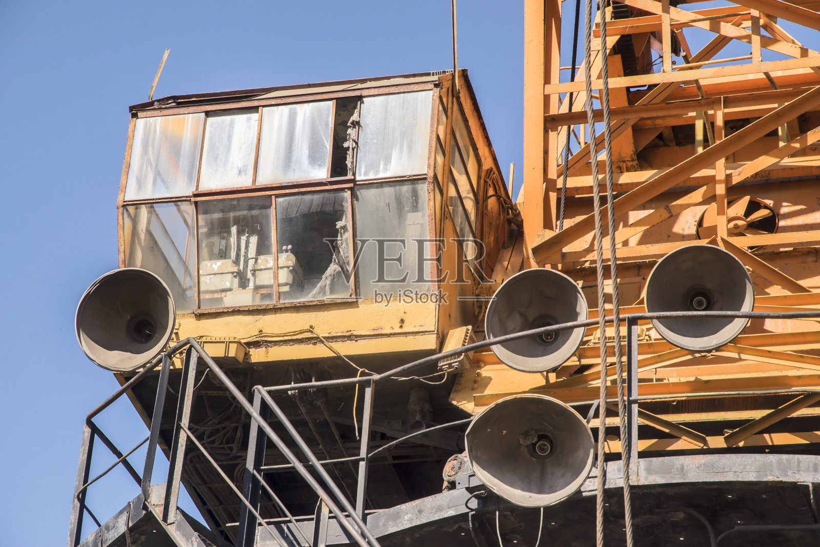 港口工业起重机细节照片摄影图片