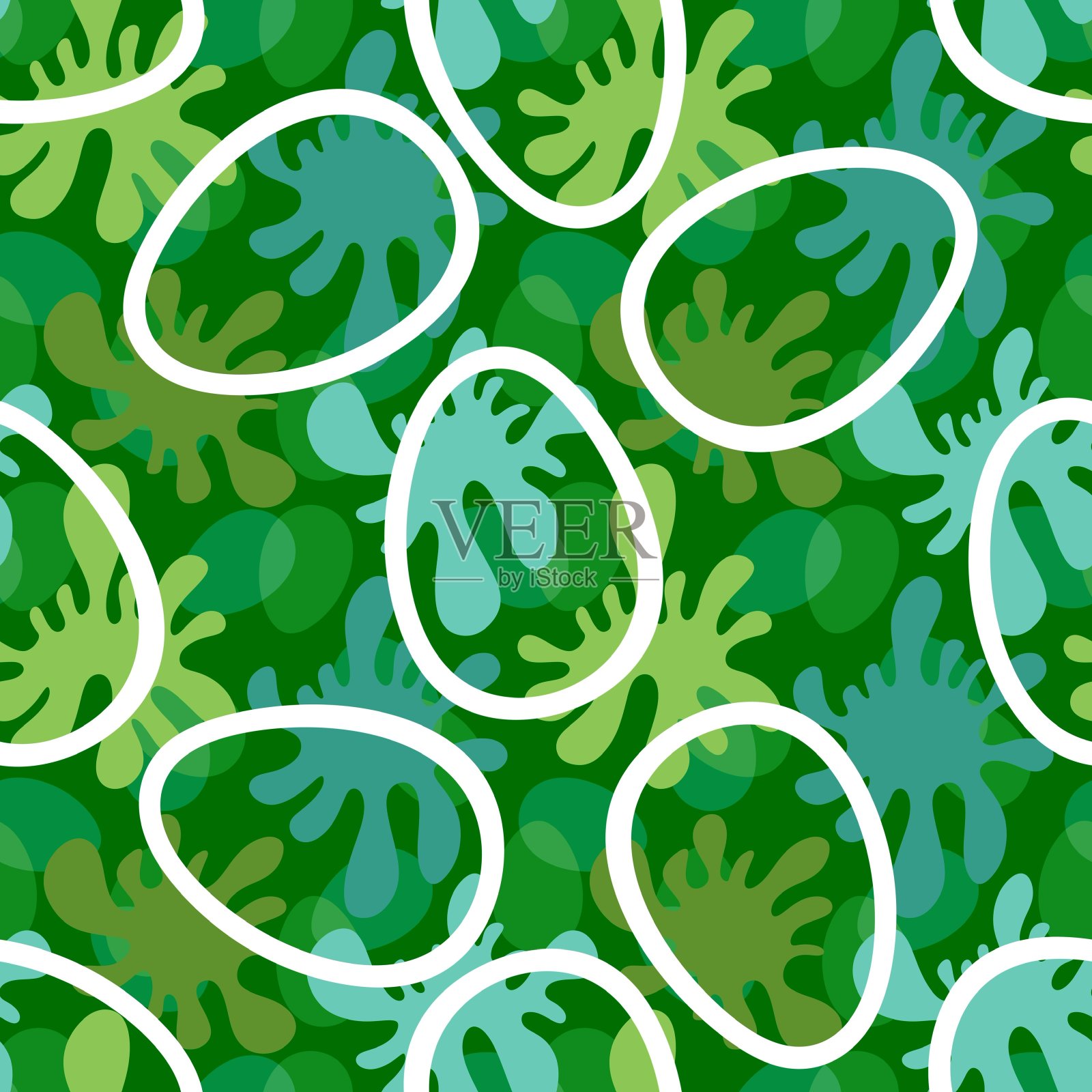 卡通复活节彩蛋的无缝图案，用于包装纸和织物和服装印刷插画图片素材