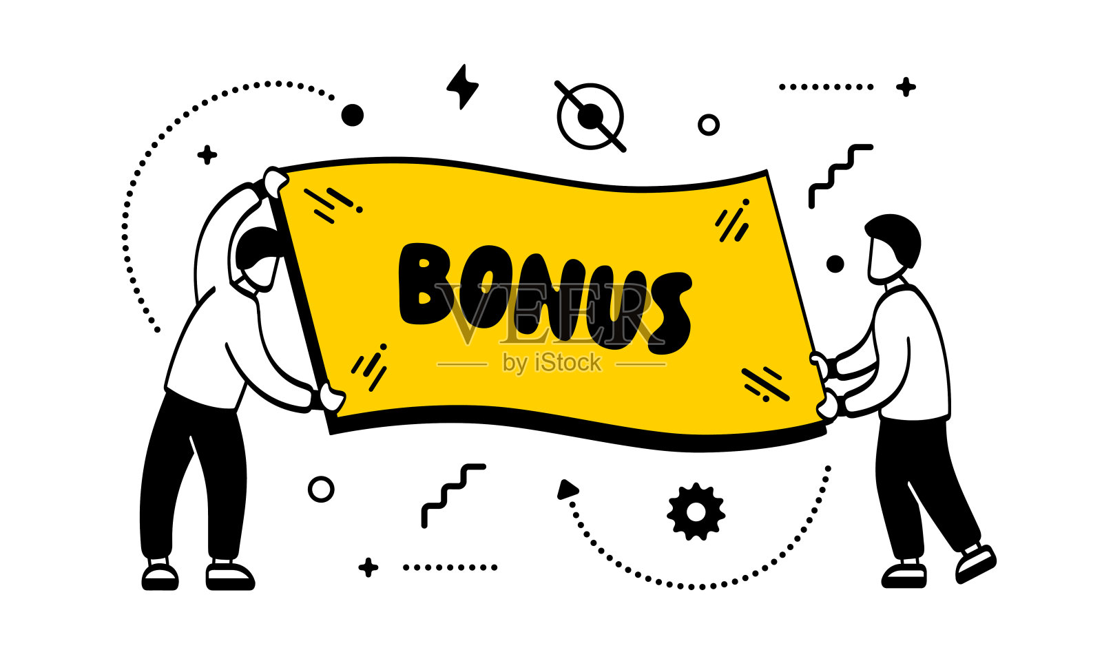 自定义角色持有旗帜奖励插画图片素材