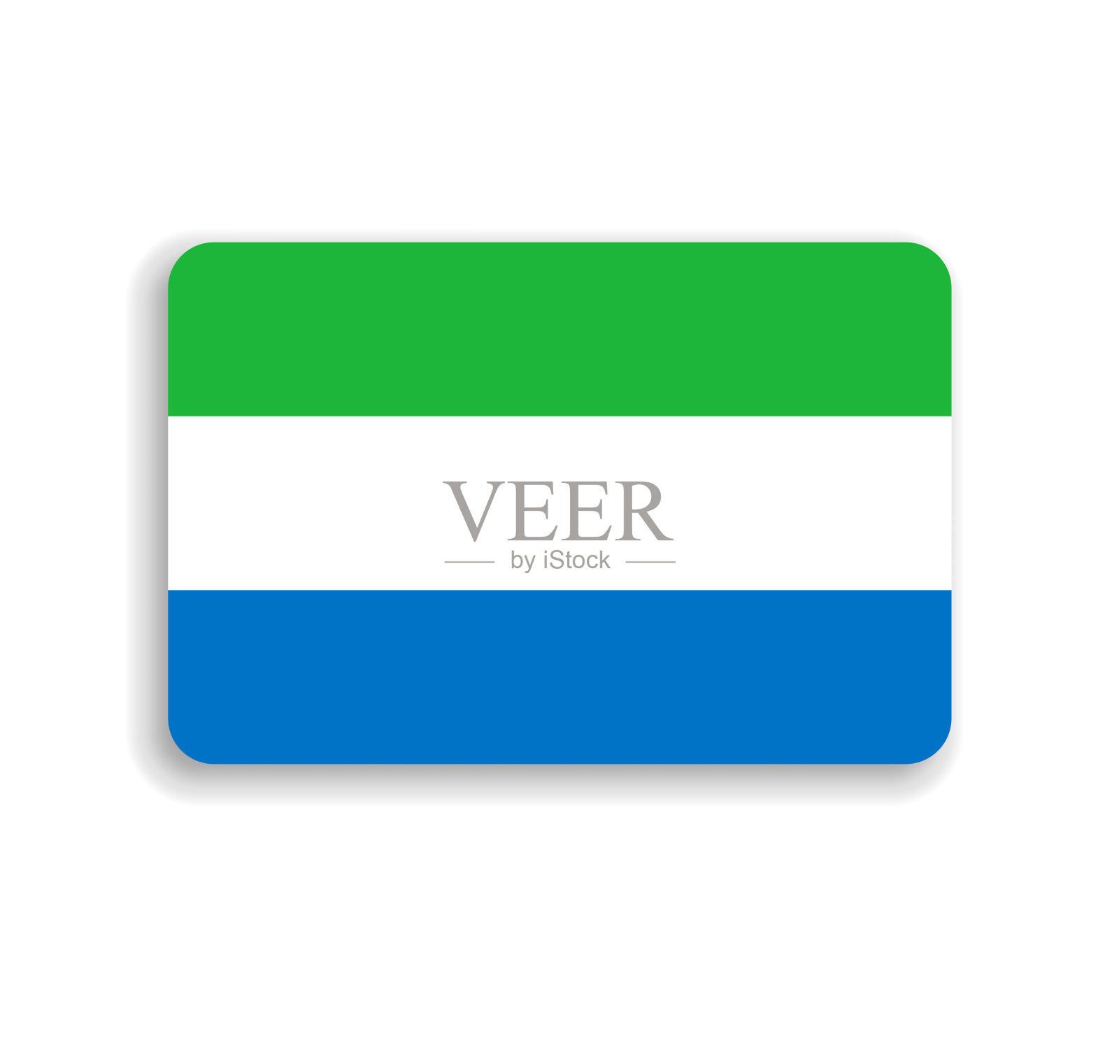 塞拉利昂的圆角矩形矢量旗插画图片素材