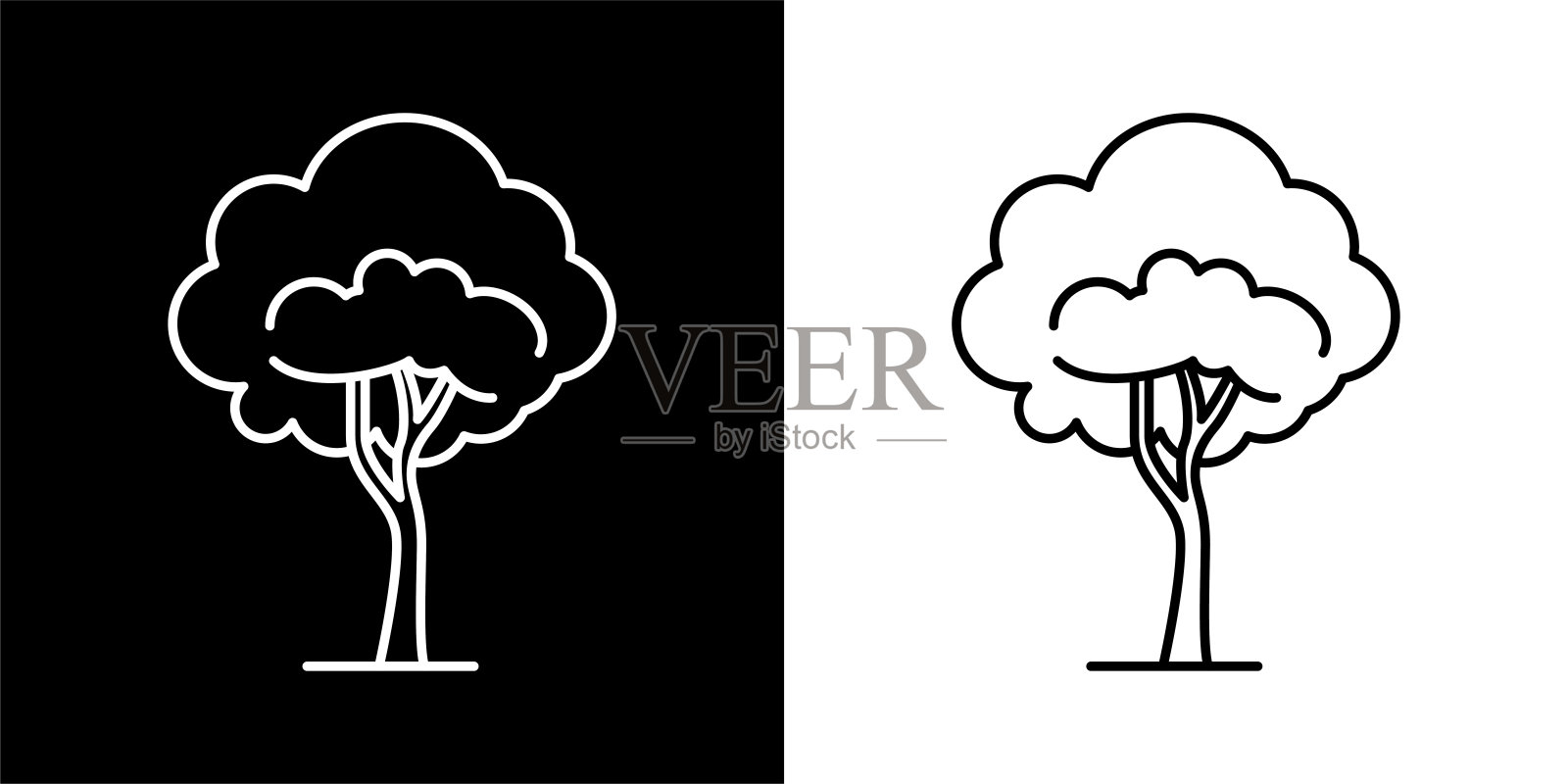 树图标。插画图片素材