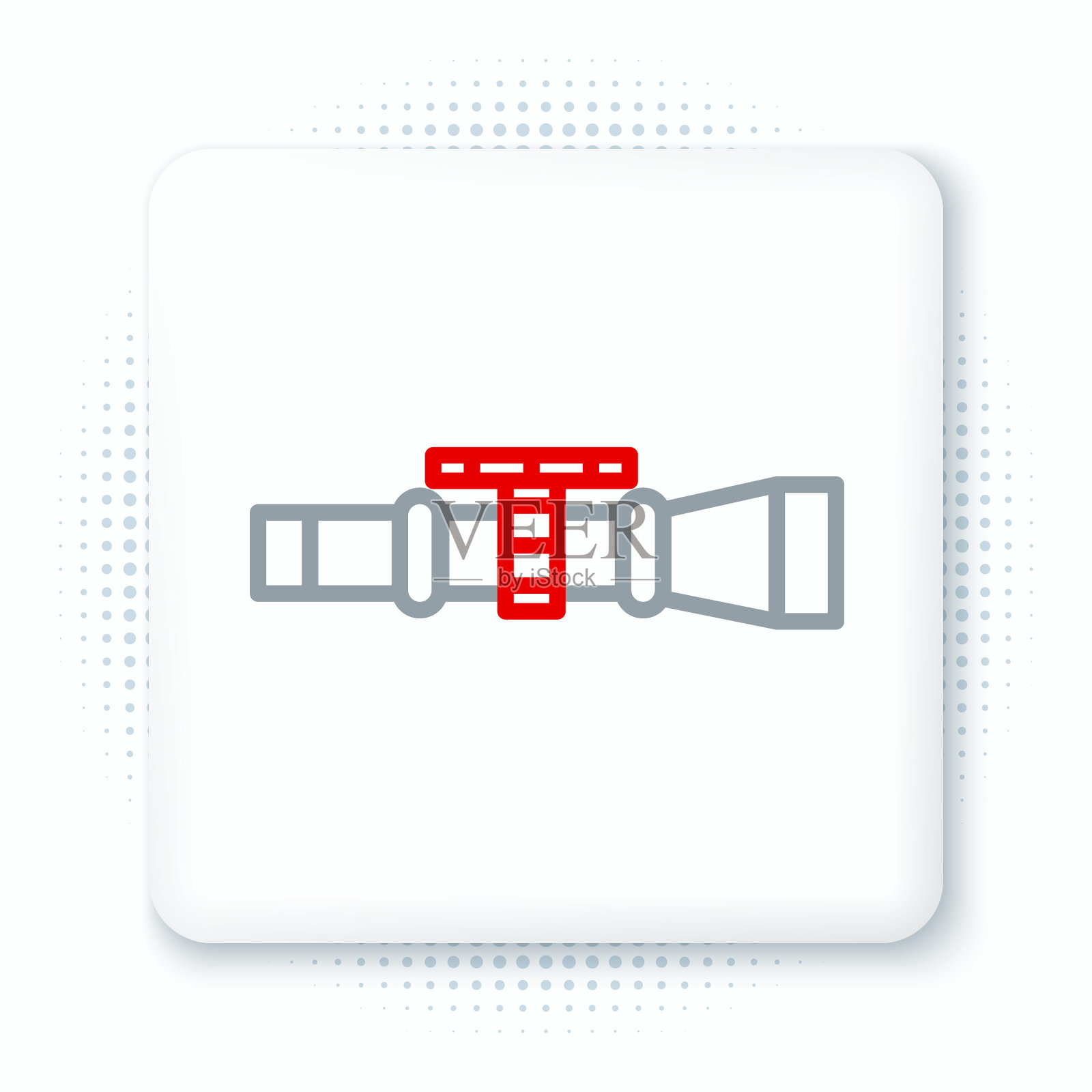 线狙击手光学瞄准镜图标孤立的白色背景。狙击瞄准器。色彩缤纷的轮廓概念。向量插画图片素材