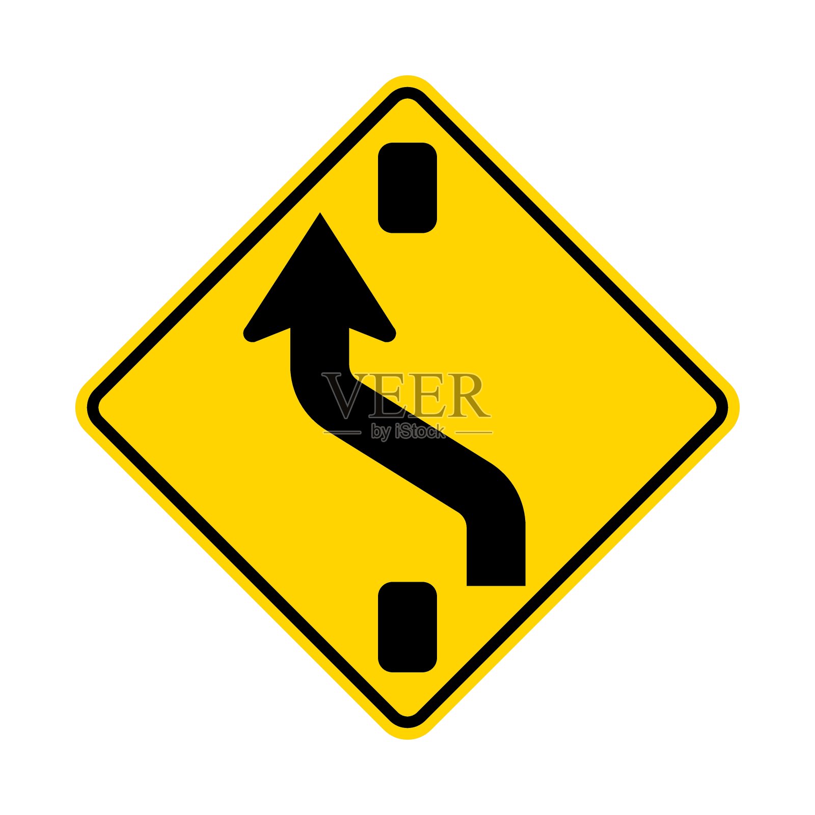 交通倒车警告标志插画图片素材