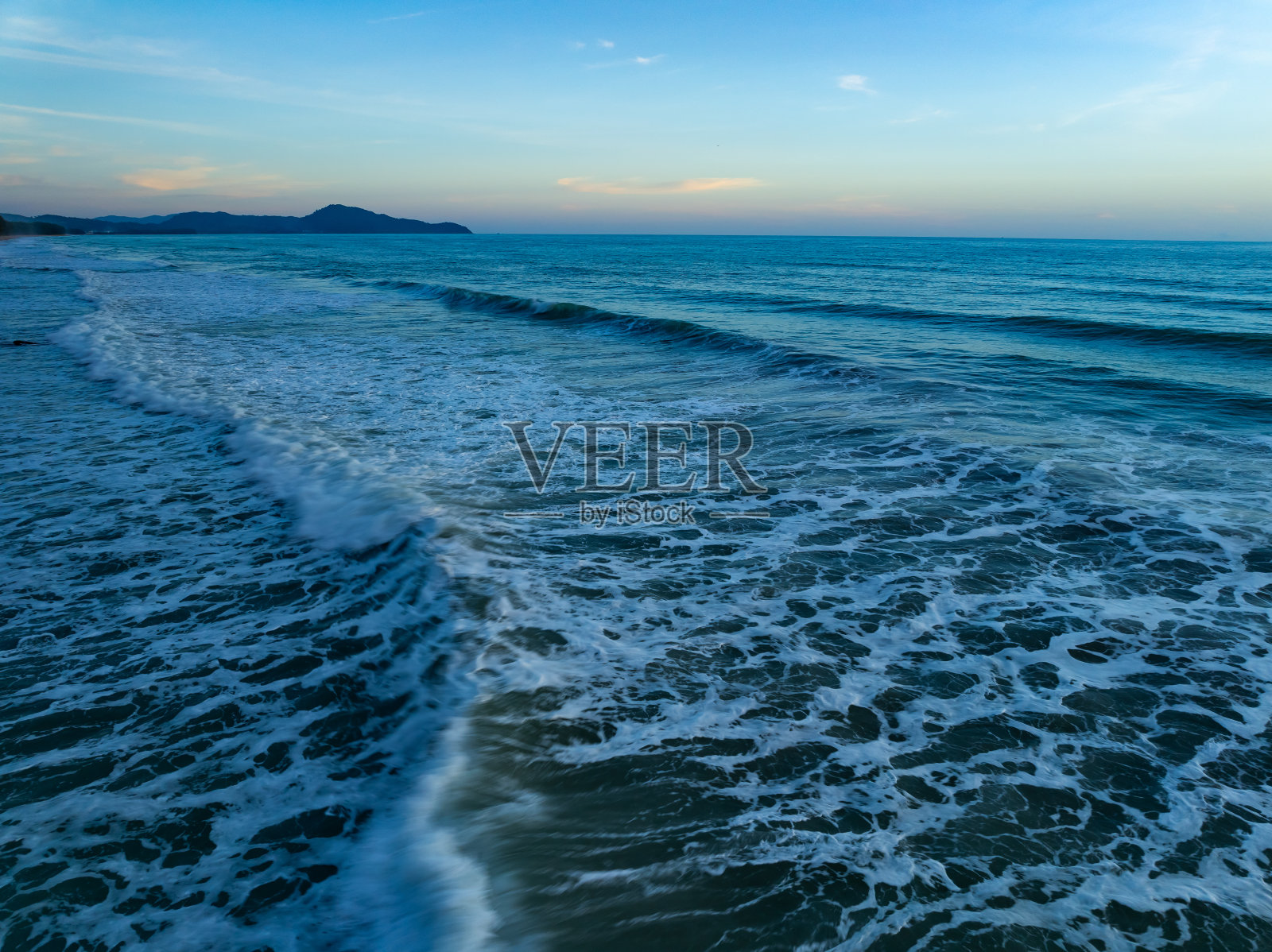 惊人的俯视图海面波浪景观背景照片摄影图片