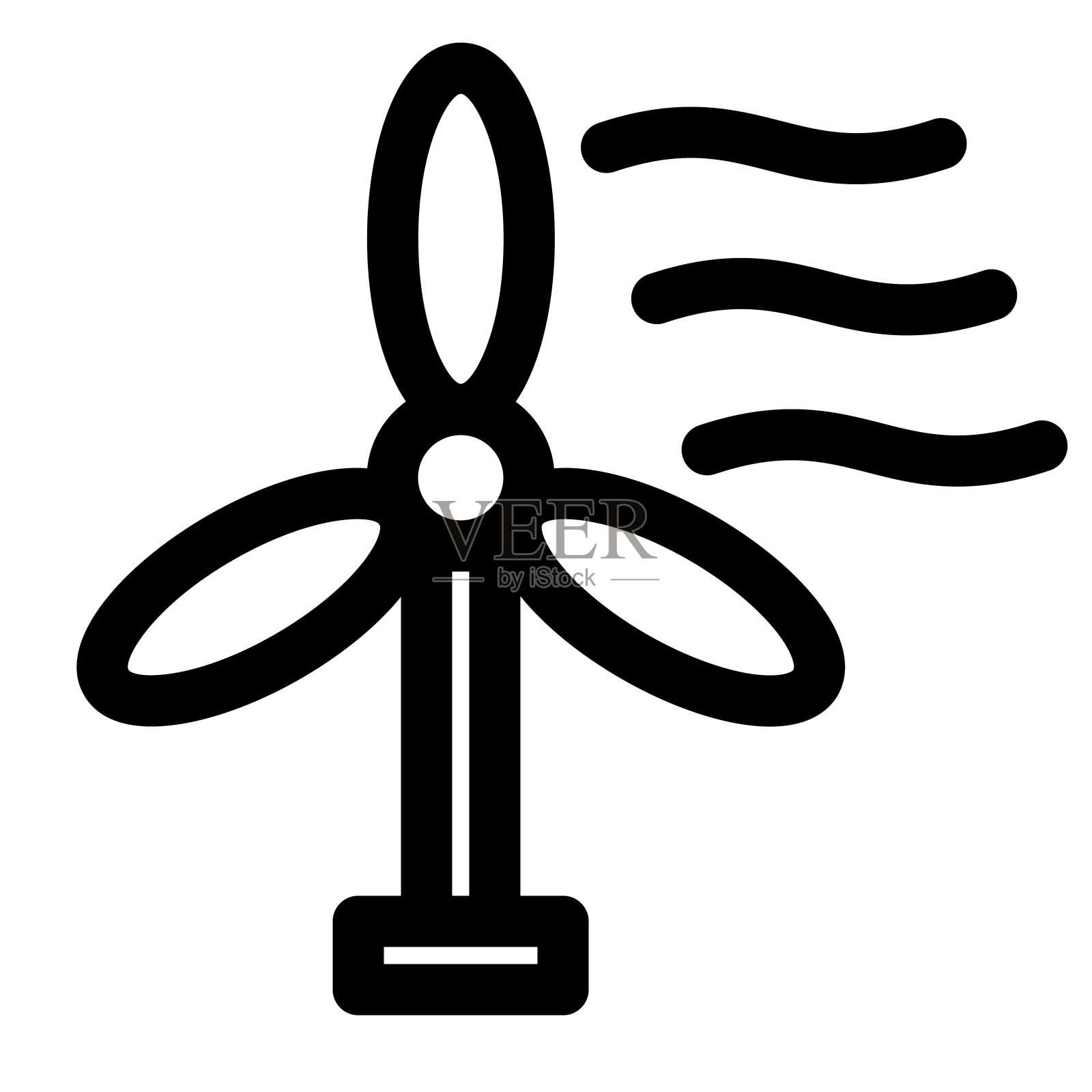 线条风格图标与能源、动力、发电相关插画图片素材