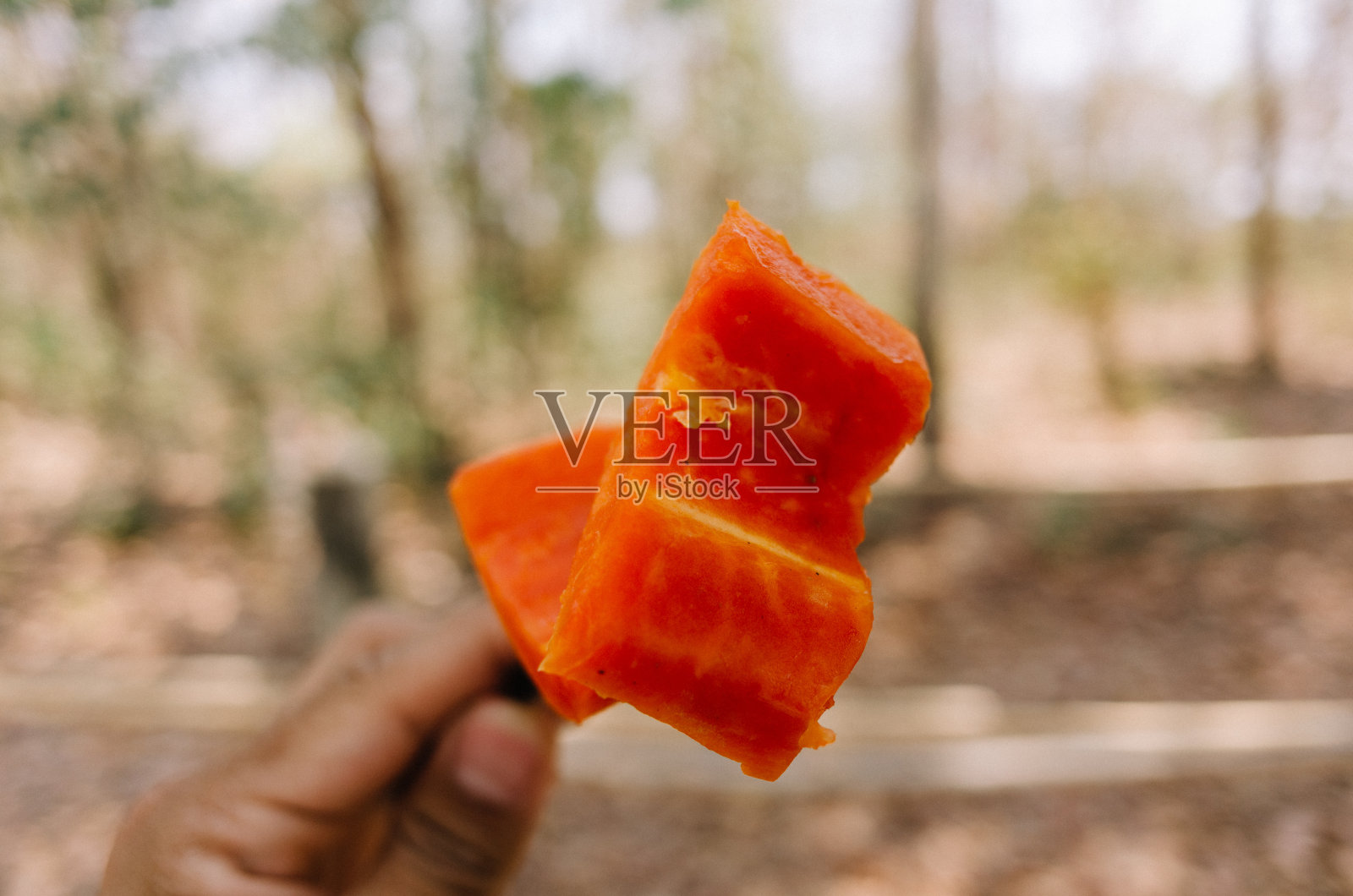 甜红木瓜照片摄影图片