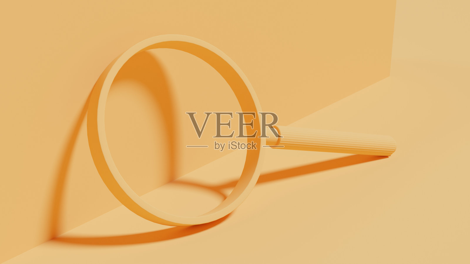 巨大的放大镜没有镜头靠墙休息高角度满照片摄影图片