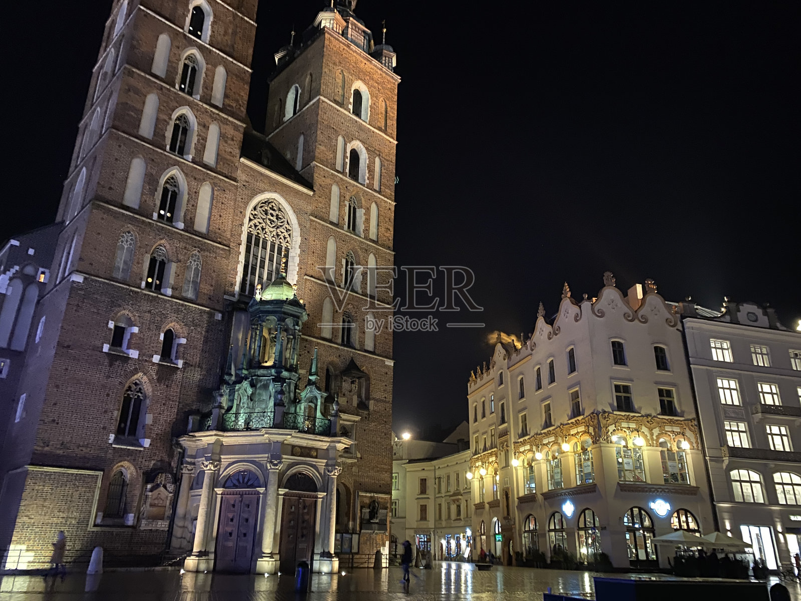 克拉科夫的夜晚照片摄影图片