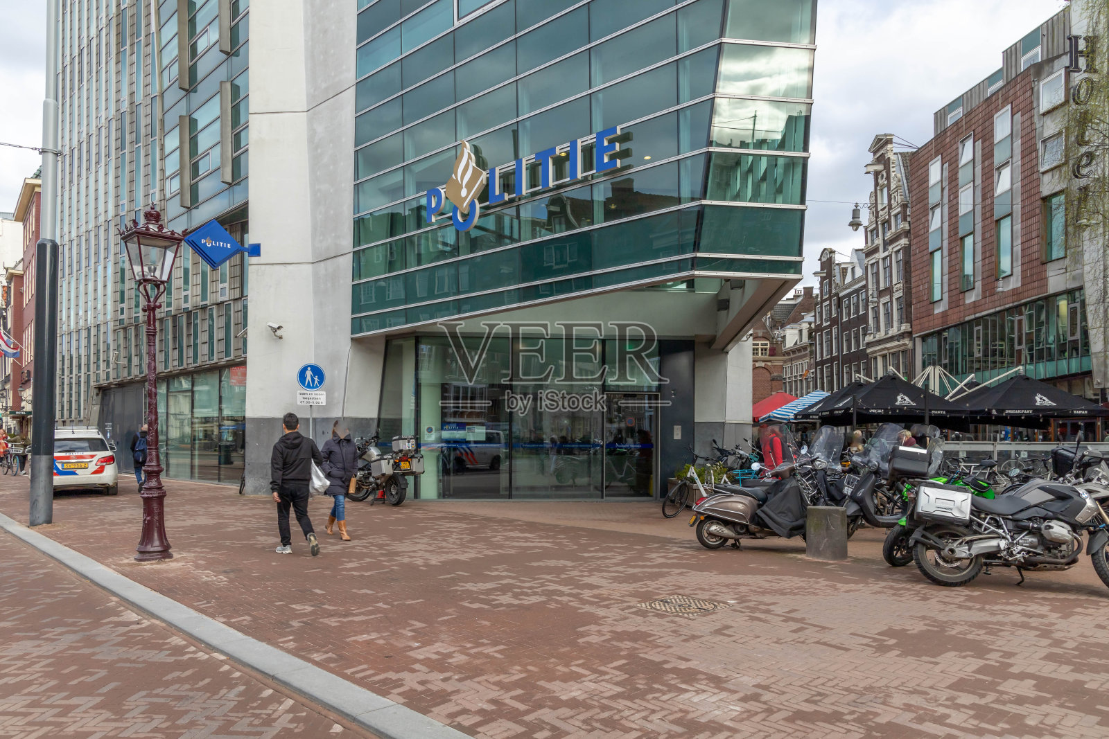 阿姆斯特丹布格瓦伦警察局入口照片摄影图片