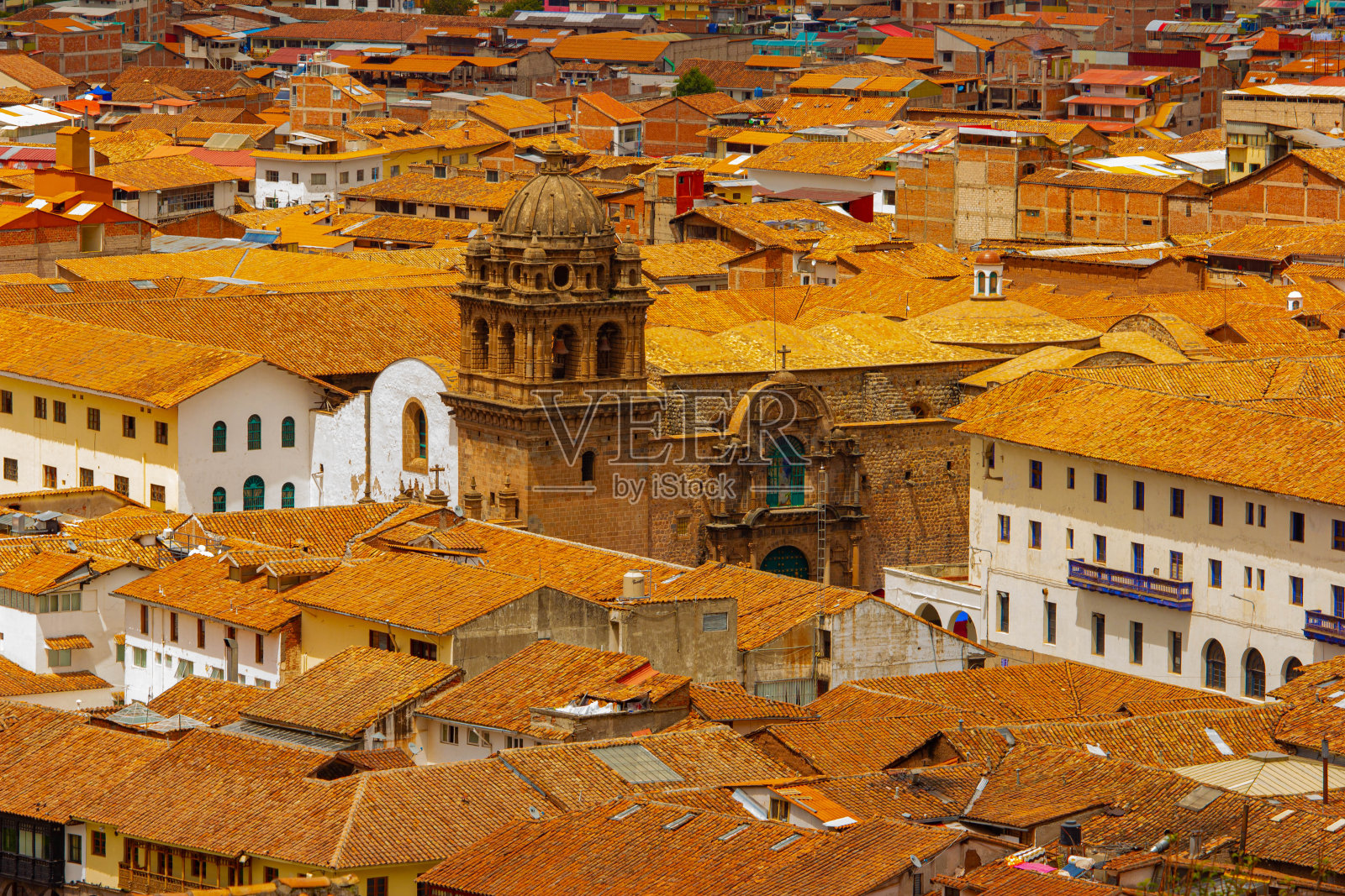 库斯科市鸟瞰图照片摄影图片